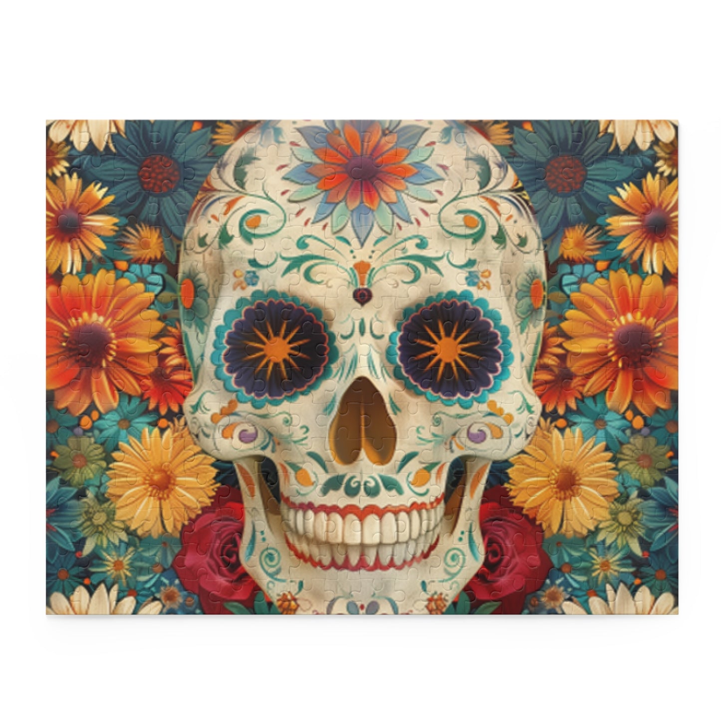 Mexican Art Day of the Dead Día de Muertos Jigsaw Puzzle Adult Birthday Business Jigsaw Puzzle Gift for Him Funny Humorous Indoor Outdoor Game Gift For Her Online-3