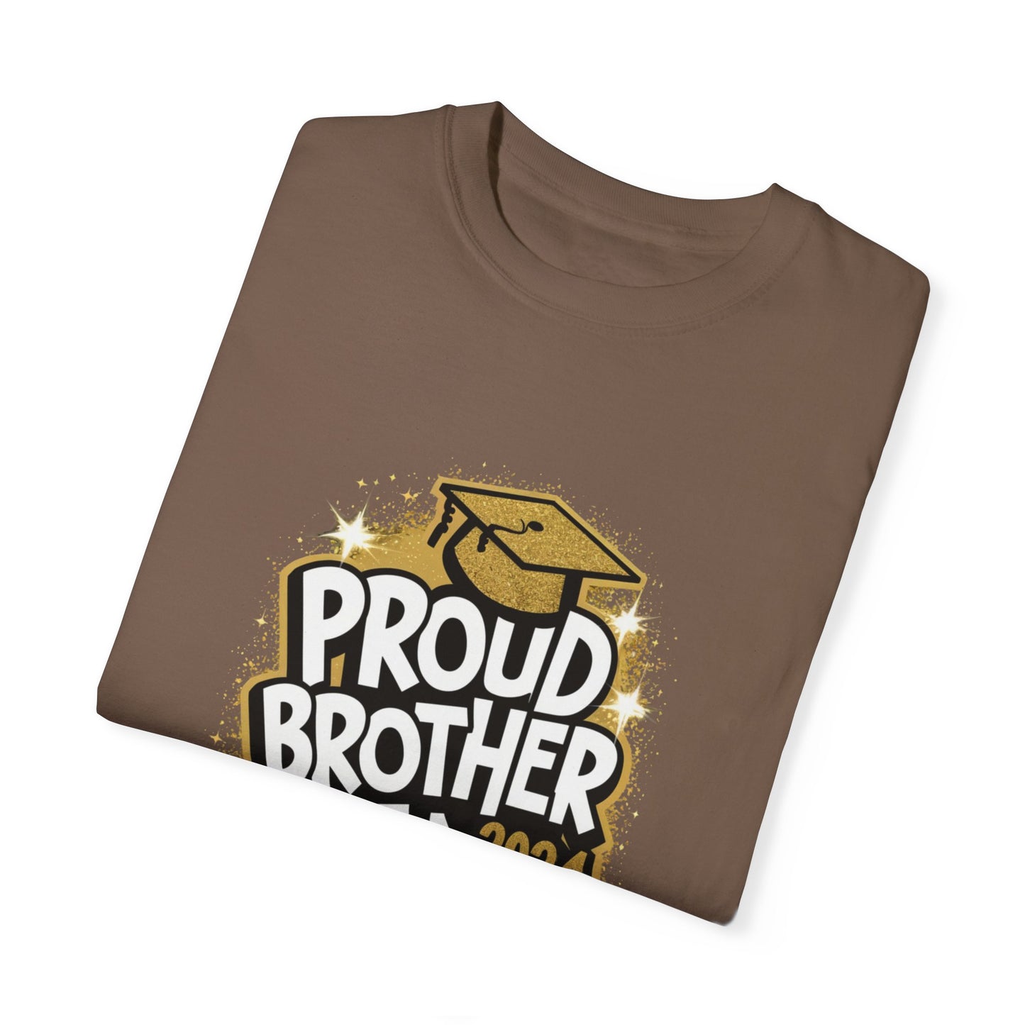 Proud Brother of a 2024 Graduate Unisex Garment-dyed T-shirt Cotton Funny Humorous Graphic Soft Premium Unisex Men Women Black T-shirt Birthday Gift-59