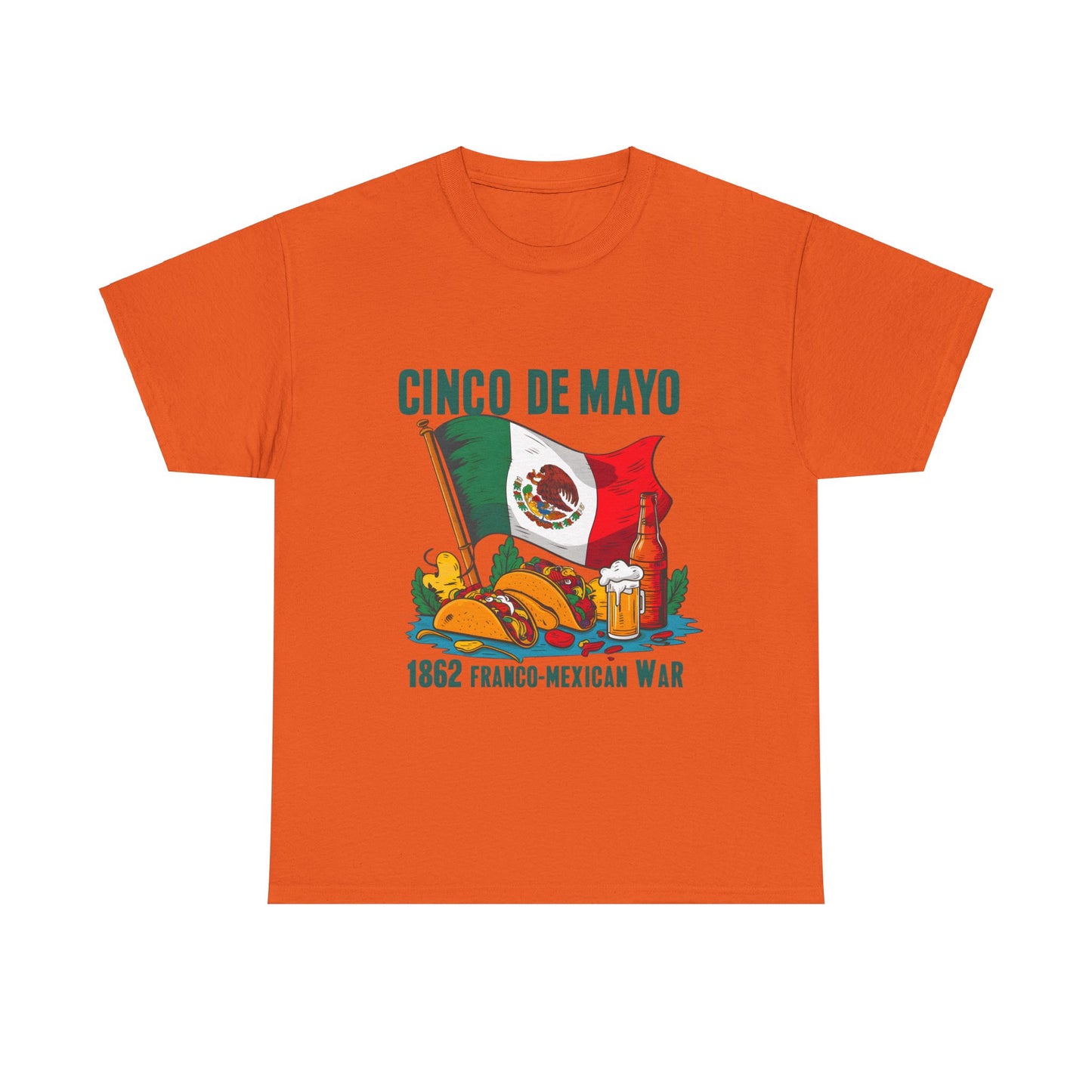 Cinco De Mayo Mexican Independence Day Graphic Unisex Heavy Cotton Tee Cotton Funny Humorous Graphic Soft Premium Unisex Men Women Orange T-shirt Birthday Gift-6