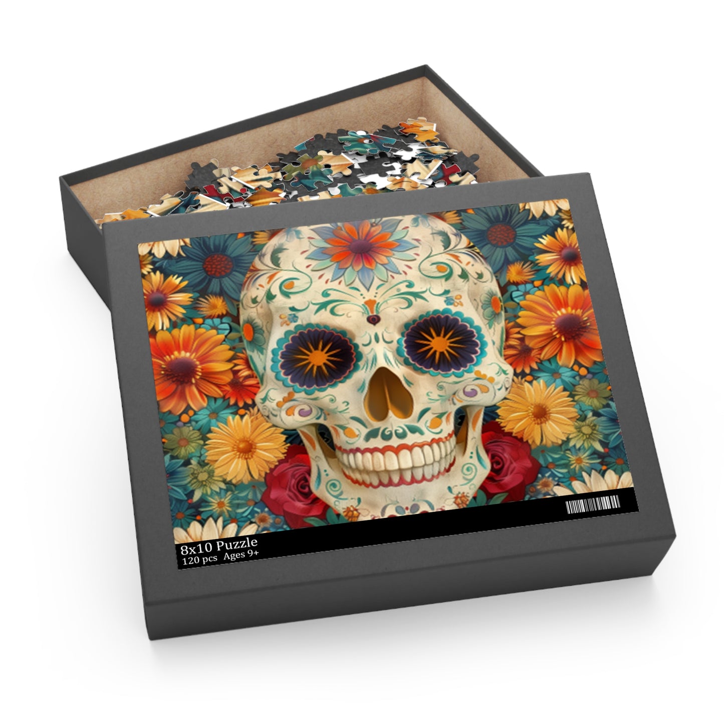 Mexican Art Day of the Dead Día de Muertos Jigsaw Puzzle Adult Birthday Business Jigsaw Puzzle Gift for Him Funny Humorous Indoor Outdoor Game Gift For Her Online-6