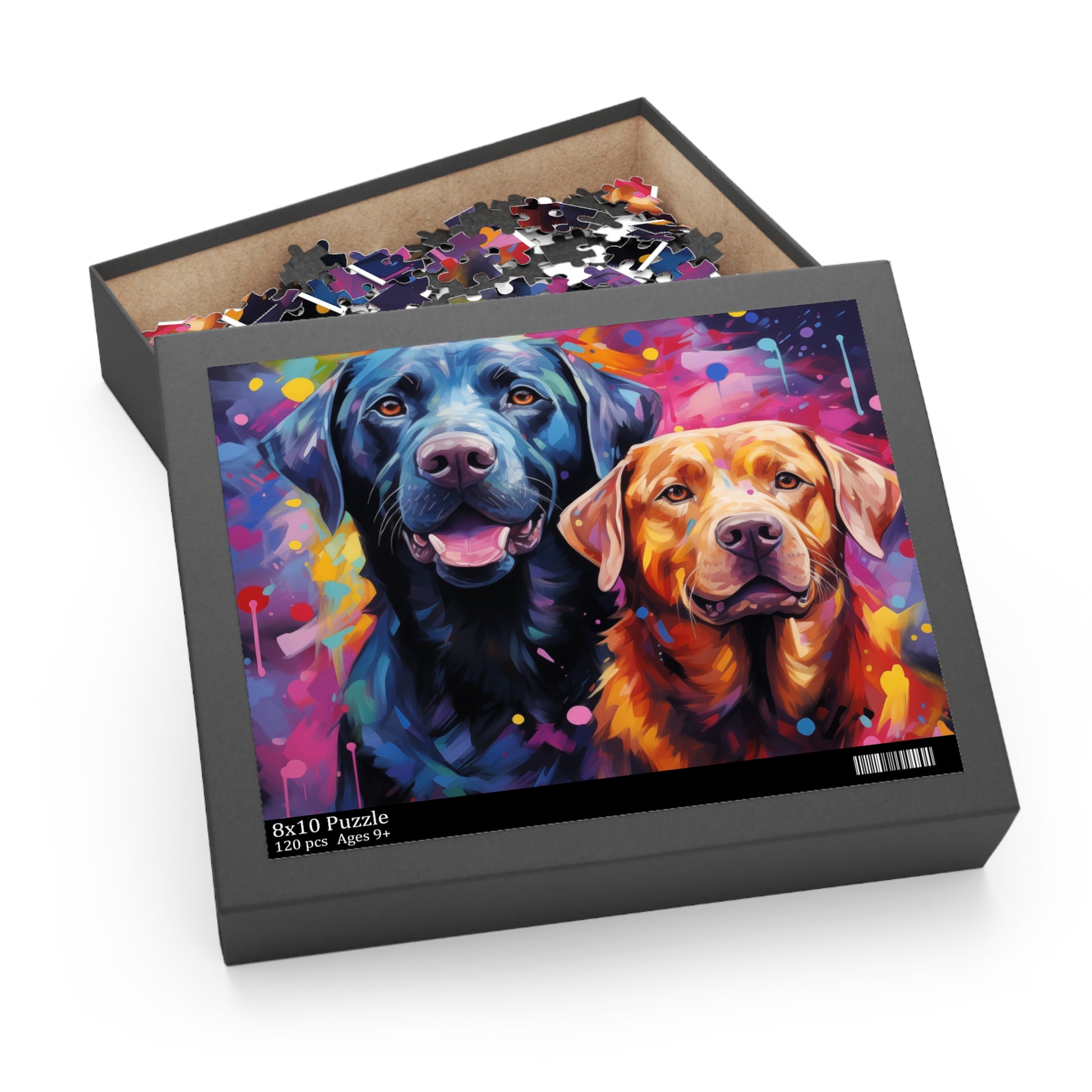 Watercolor Vibrant Labrador Dog Jigsaw Puzzle for Girls, Boys, Kids Adult Birthday Business Jigsaw Puzzle Gift for Him Funny Humorous Indoor Outdoor Game Gift For Her Online-6