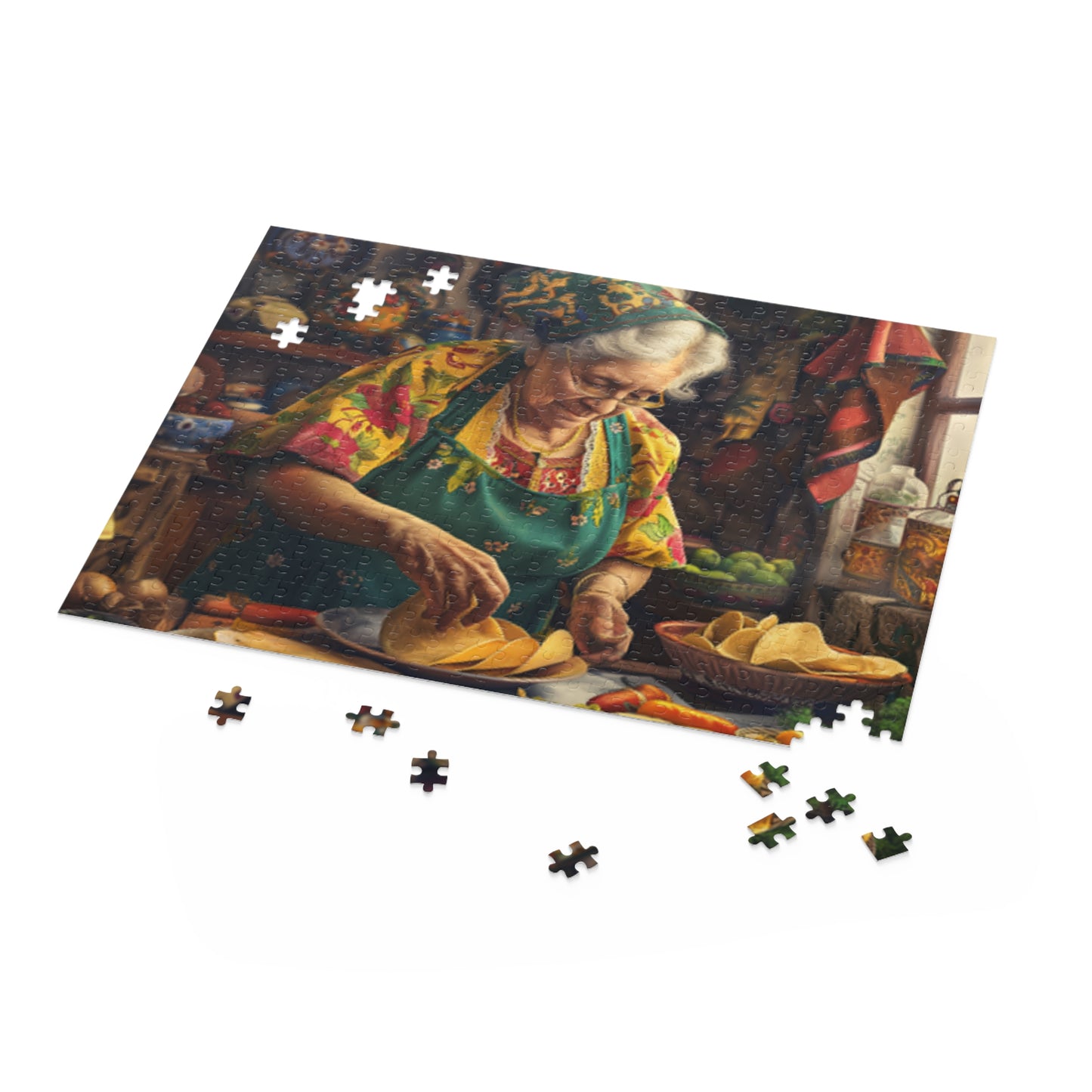 Mexican Art Old Women Kitchen Retro Jigsaw Puzzle Adult Birthday Business Jigsaw Puzzle Gift for Him Funny Humorous Indoor Outdoor Game Gift For Her Online-5