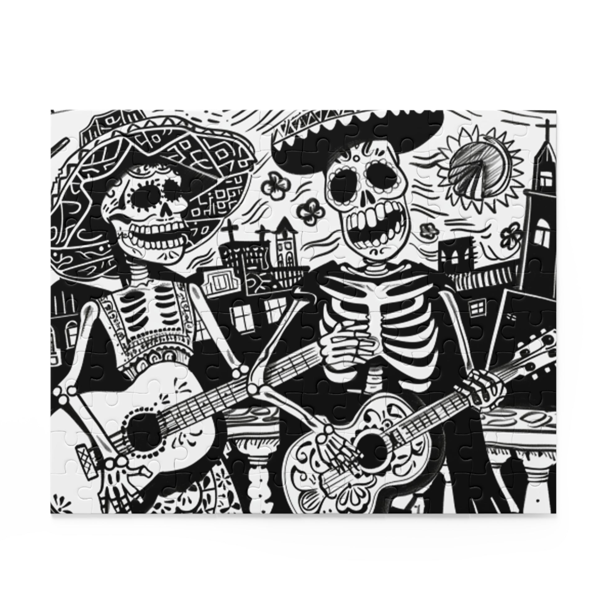 Mexican Art Day of the Dead Día de Muertos Jigsaw Puzzle Adult Birthday Business Jigsaw Puzzle Gift for Him Funny Humorous Indoor Outdoor Game Gift For Her Online-2