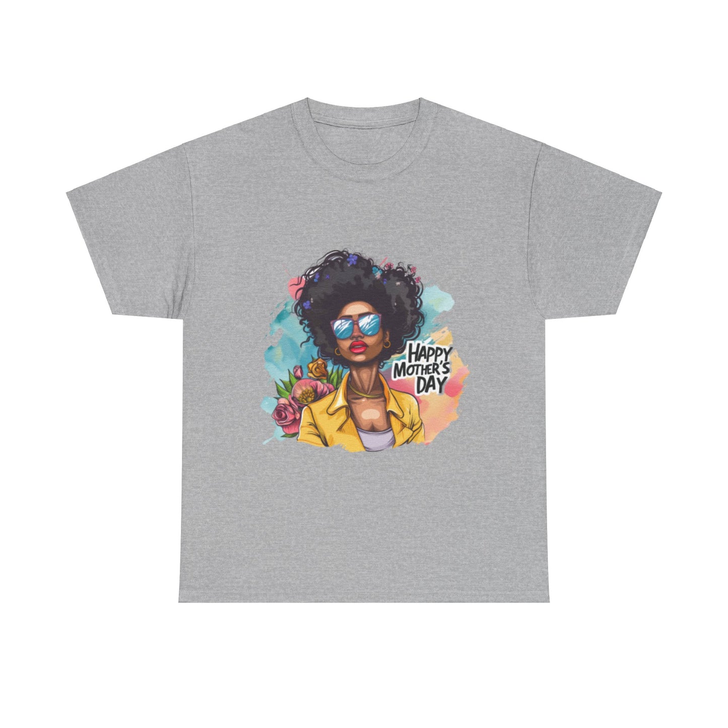 Happy Mother's Day African American Mom Graphic Unisex Heavy Cotton Tee Cotton Funny Humorous Graphic Soft Premium Unisex Men Women Sport Grey T-shirt Birthday Gift-9