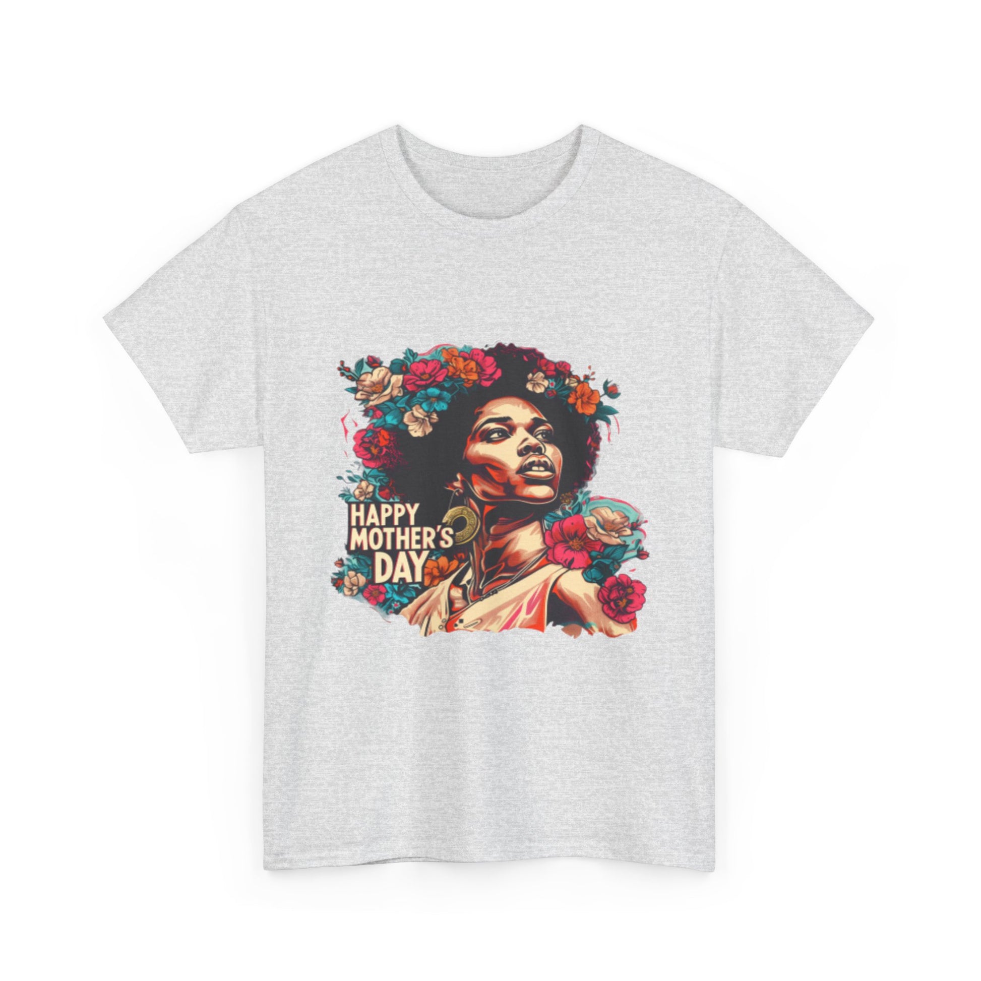 Happy Mother's Day African American Mom Graphic Unisex Heavy Cotton Tee Cotton Funny Humorous Graphic Soft Premium Unisex Men Women Ash T-shirt Birthday Gift-51