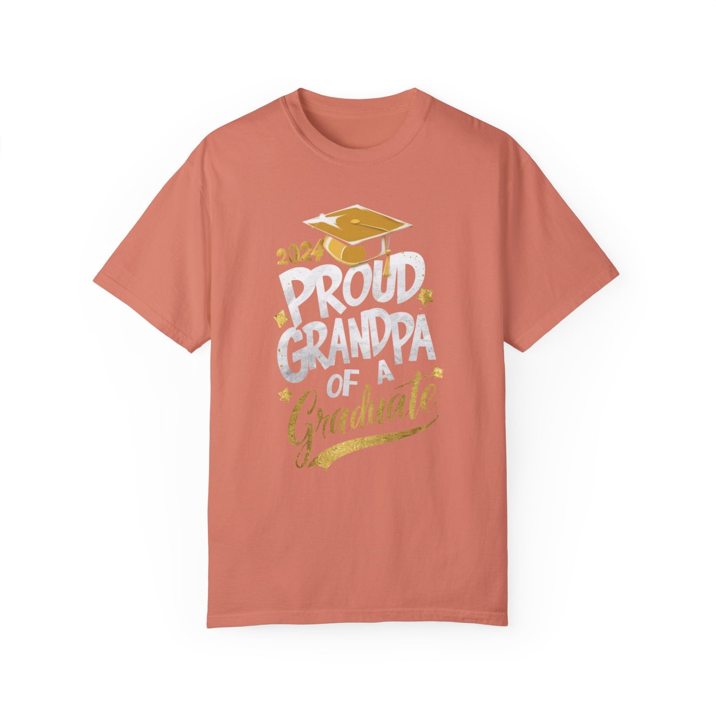 Proud Grandpa of a 2024 Graduate Unisex Garment-dyed T-shirt Cotton Funny Humorous Graphic Soft Premium Unisex Men Women Terracotta T-shirt Birthday Gift-14