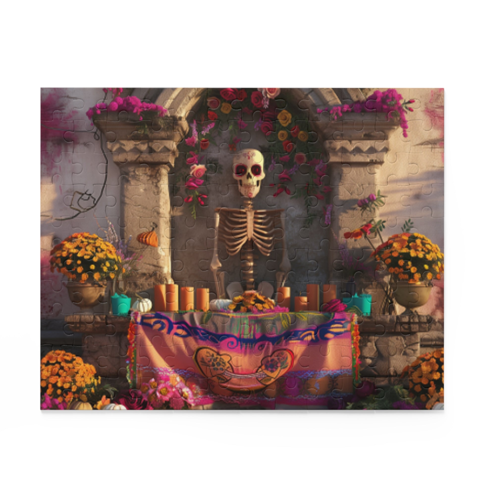 Mexican Art Day of the Dead Día de Muertos Jigsaw Puzzle Adult Birthday Business Jigsaw Puzzle Gift for Him Funny Humorous Indoor Outdoor Game Gift For Her Online-2