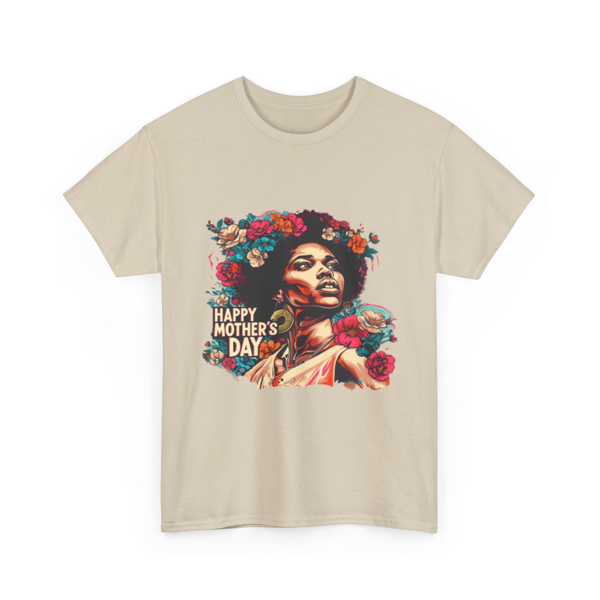 Happy Mother's Day African American Mom Graphic Unisex Heavy Cotton Tee Cotton Funny Humorous Graphic Soft Premium Unisex Men Women Sand T-shirt Birthday Gift-36