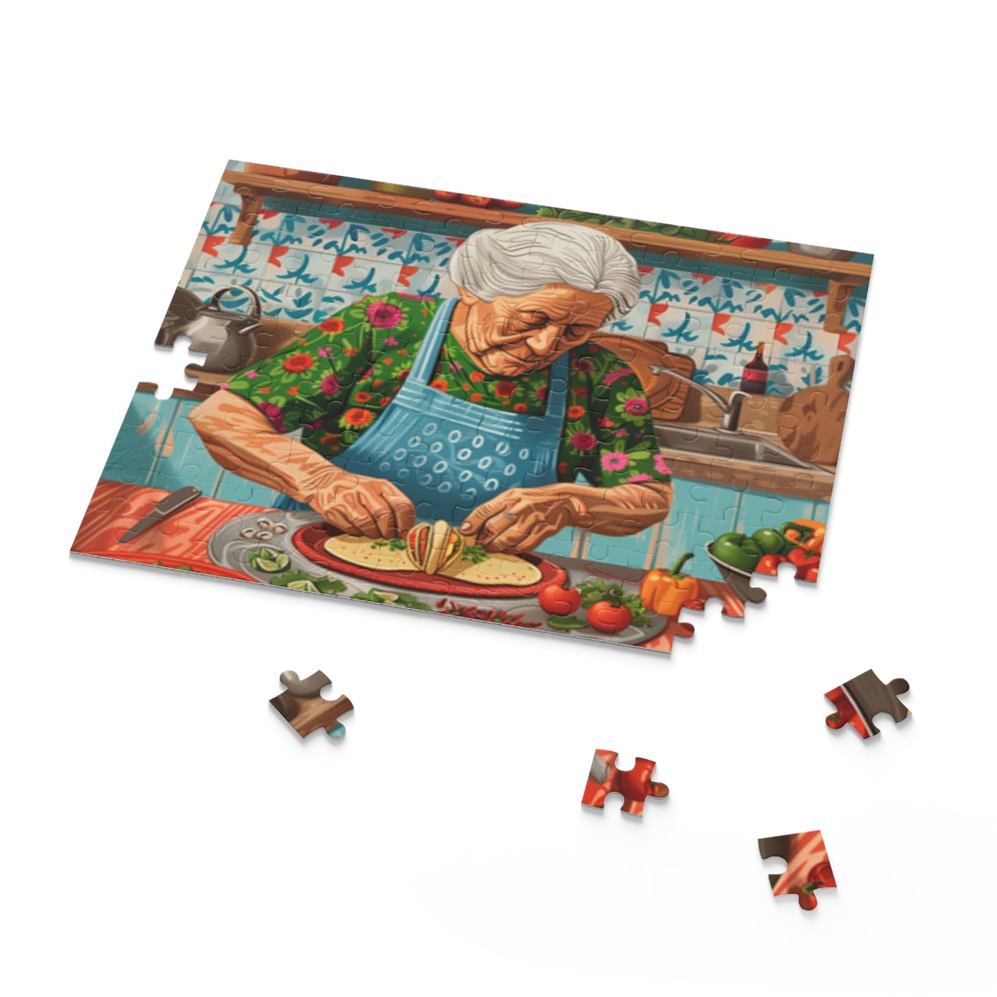 Mexican Art Retro Women Kitchen Jigsaw Puzzle Adult Birthday Business Jigsaw Puzzle Gift for Him Funny Humorous Indoor Outdoor Game Gift For Her Online-7