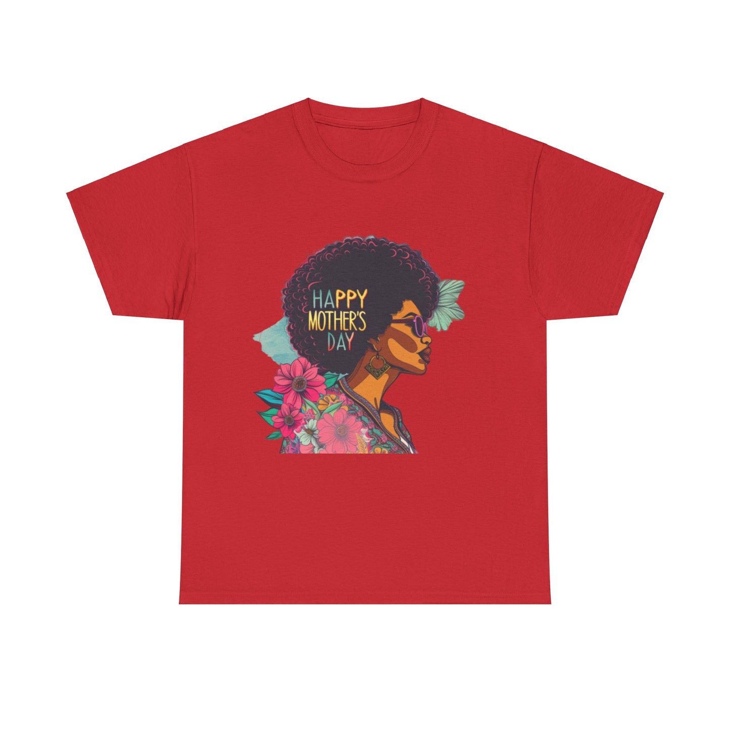 Happy Mother's Day African American Mom Graphic Unisex Heavy Cotton Tee Cotton Funny Humorous Graphic Soft Premium Unisex Men Women Red T-shirt Birthday Gift-7