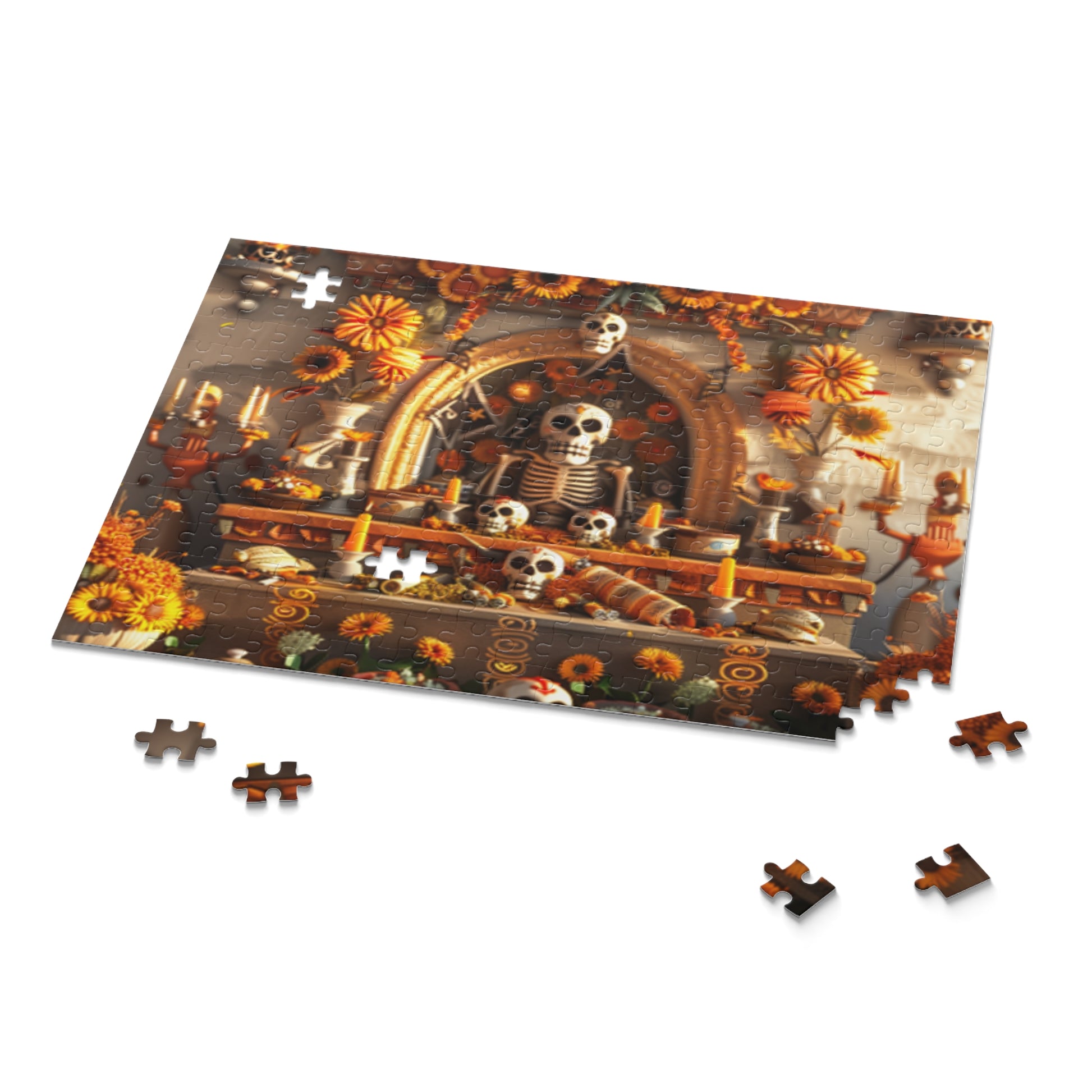 Mexican Art Day of the Dead Día de Muertos Jigsaw Puzzle Adult Birthday Business Jigsaw Puzzle Gift for Him Funny Humorous Indoor Outdoor Game Gift For Her Online-9