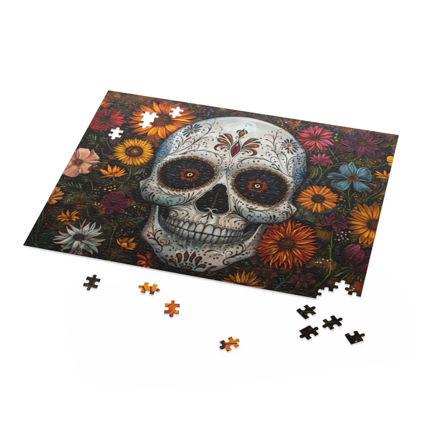 Mexican Art Day of the Dead Día de Muertos Jigsaw Puzzle Adult Birthday Business Jigsaw Puzzle Gift for Him Funny Humorous Indoor Outdoor Game Gift For Her Online-5