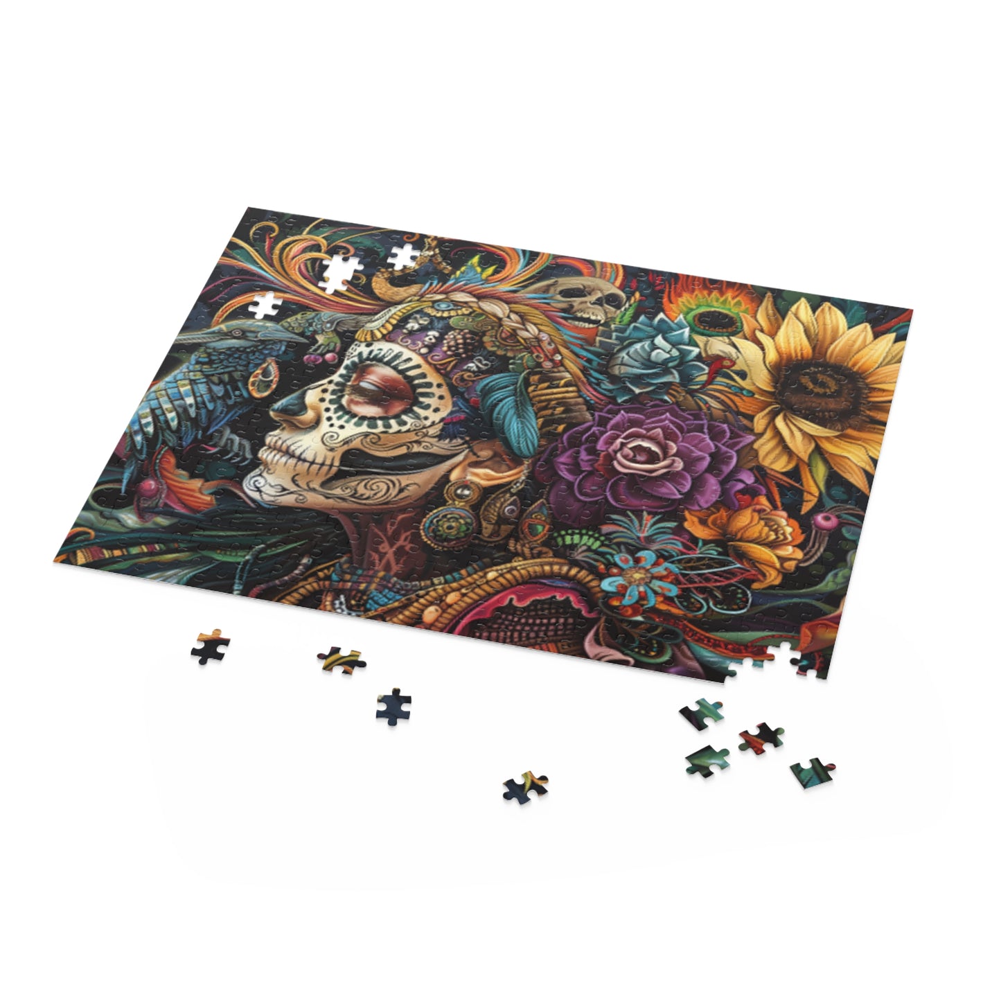 Mexican Art Women Retro Jigsaw Puzzle Adult Birthday Business Jigsaw Puzzle Gift for Him Funny Humorous Indoor Outdoor Game Gift For Her Online-5