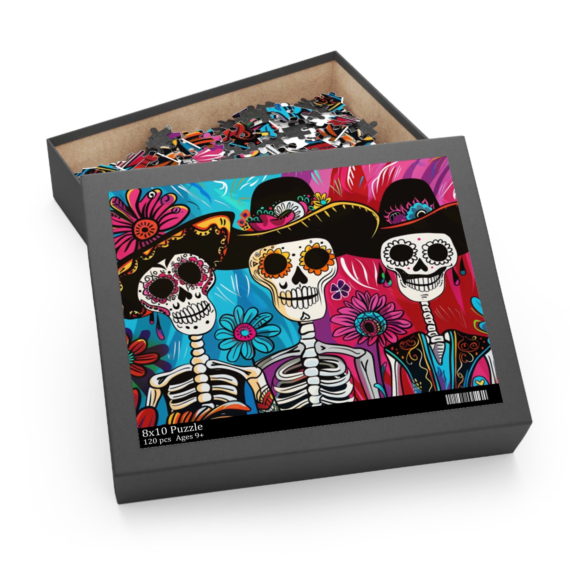 Mexican Art Day of the Dead Día de Muertos Jigsaw Puzzle Adult Birthday Business Jigsaw Puzzle Gift for Him Funny Humorous Indoor Outdoor Game Gift For Her Online-6