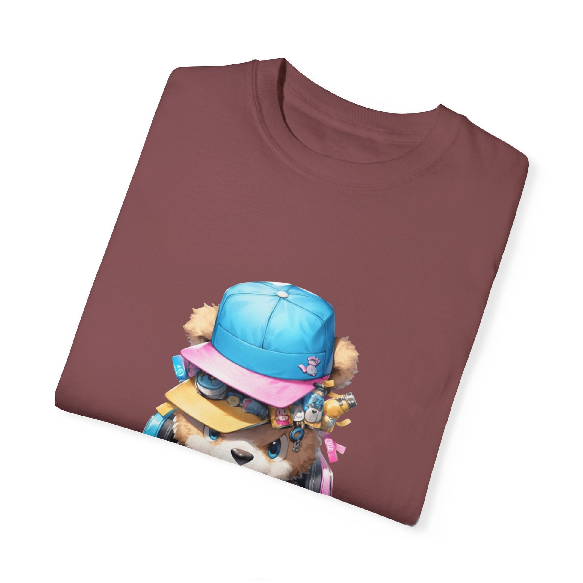 Hip Hop Teddy Bear Graphic Unisex Garment-dyed T-shirt Cotton Funny Humorous Graphic Soft Premium Unisex Men Women Brick T-shirt Birthday Gift-29