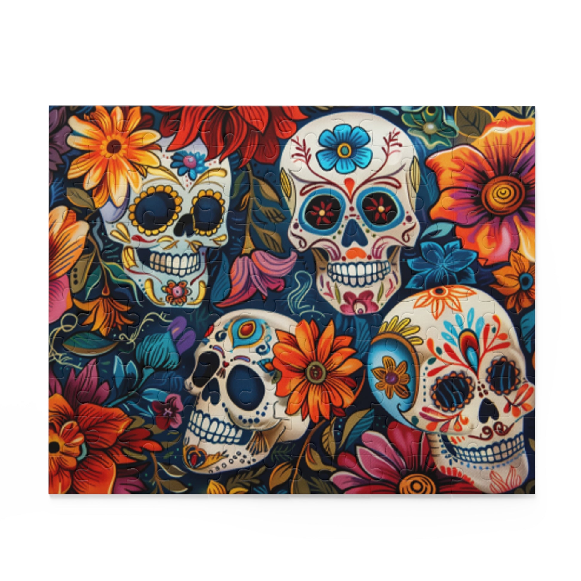 Mexican Art Day of the Dead Día de Muertos Jigsaw Puzzle Adult Birthday Business Jigsaw Puzzle Gift for Him Funny Humorous Indoor Outdoor Game Gift For Her Online-2