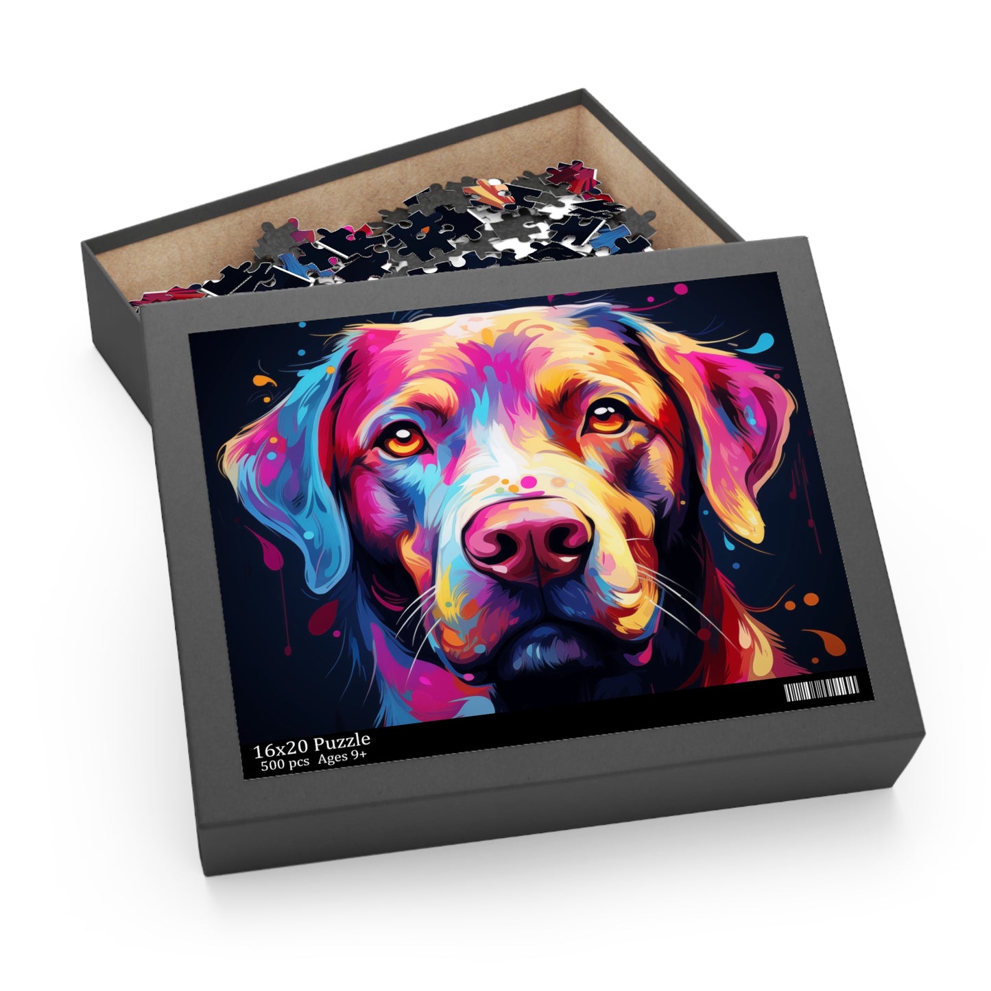 Vibrant Abstract Labrador Dog Jigsaw Puzzle for Girls, Boys, Kids Adult Birthday Business Jigsaw Puzzle Gift for Him Funny Humorous Indoor Outdoor Game Gift For Her Online-4