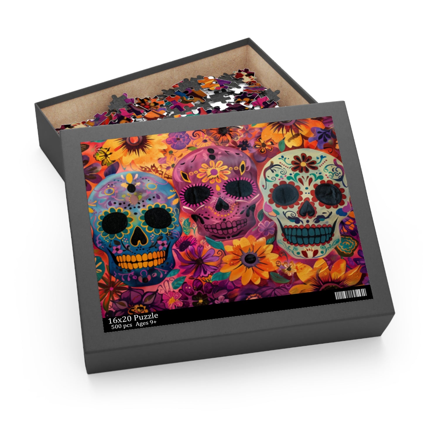 Mexican Art Day of the Dead Día de Muertos Jigsaw Puzzle Adult Birthday Business Jigsaw Puzzle Gift for Him Funny Humorous Indoor Outdoor Game Gift For Her Online-4