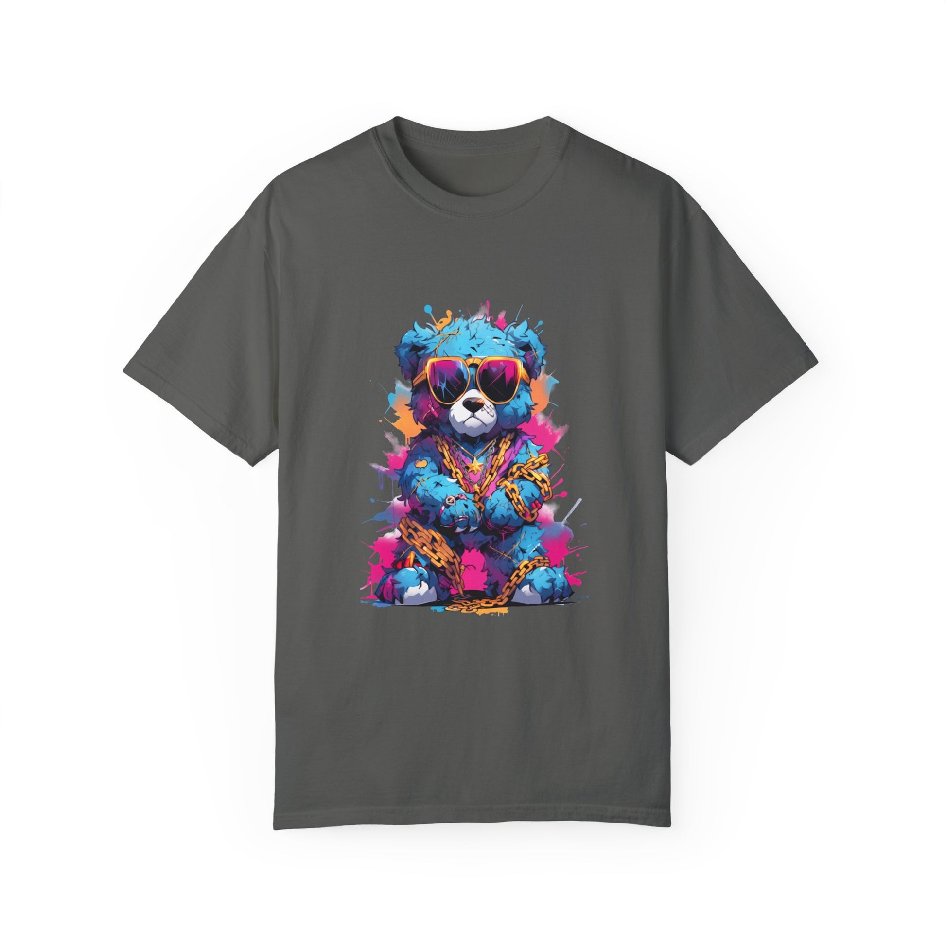 Hip Hop Teddy Bear Graphic Unisex Garment-dyed T-shirt Cotton Funny Humorous Graphic Soft Premium Unisex Men Women Pepper T-shirt Birthday Gift-12