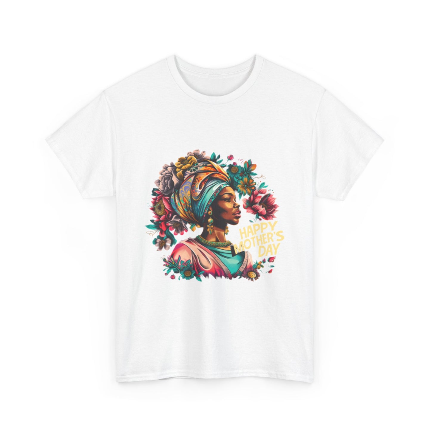 Happy Mother's Day African American Mom Graphic Unisex Heavy Cotton Tee Cotton Funny Humorous Graphic Soft Premium Unisex Men Women White T-shirt Birthday Gift-42