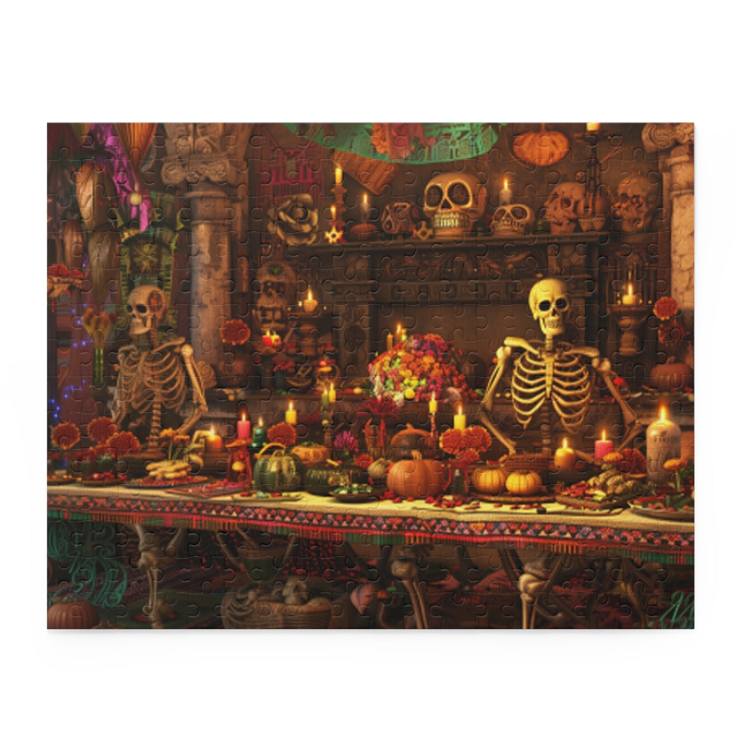 Mexican Art Day of the Dead Día de Muertos Jigsaw Puzzle Adult Birthday Business Jigsaw Puzzle Gift for Him Funny Humorous Indoor Outdoor Game Gift For Her Online-3