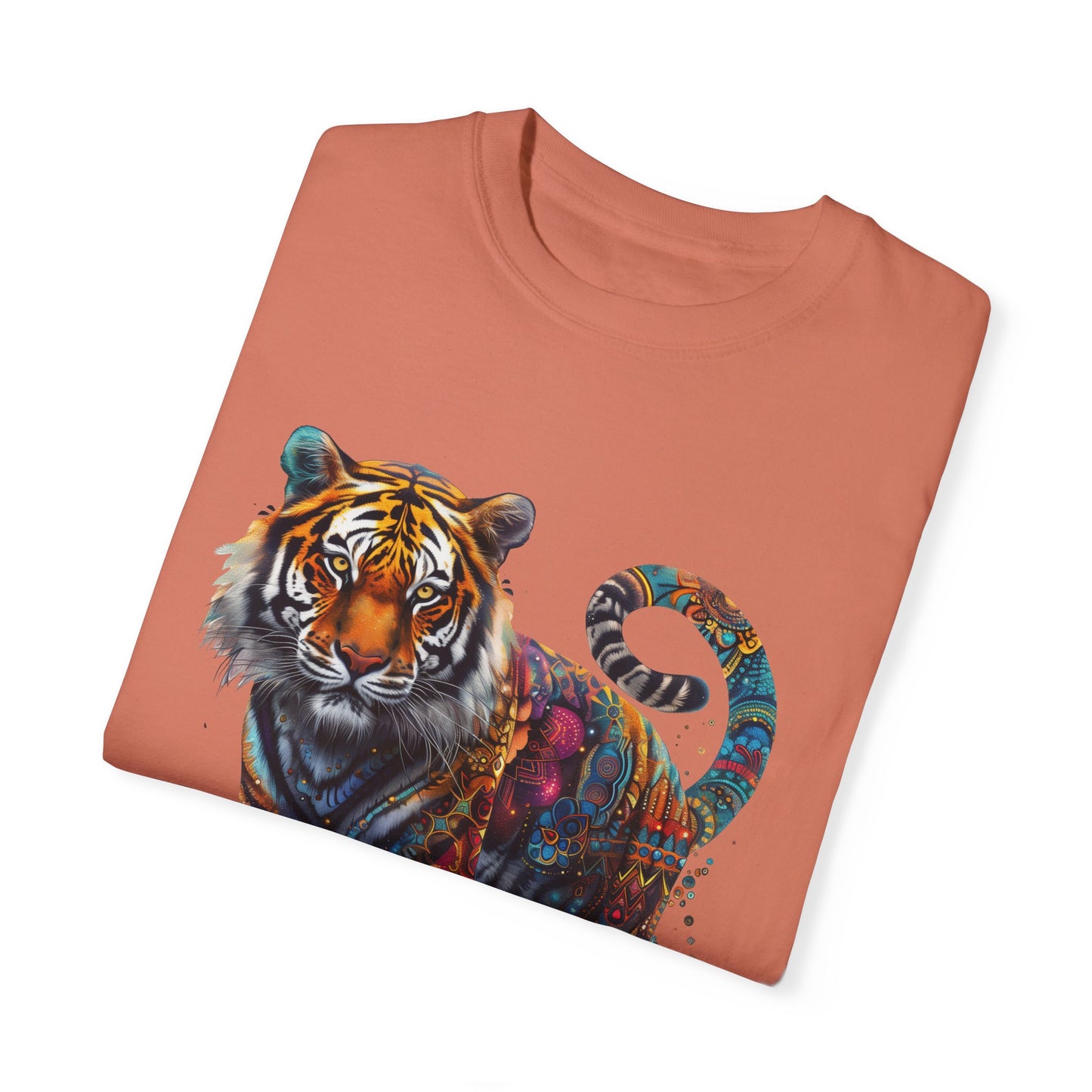 Lion Head Cool Graphic Design Novelty Unisex Garment-dyed T-shirt Cotton Funny Humorous Graphic Soft Premium Unisex Men Women Terracotta T-shirt Birthday Gift-56