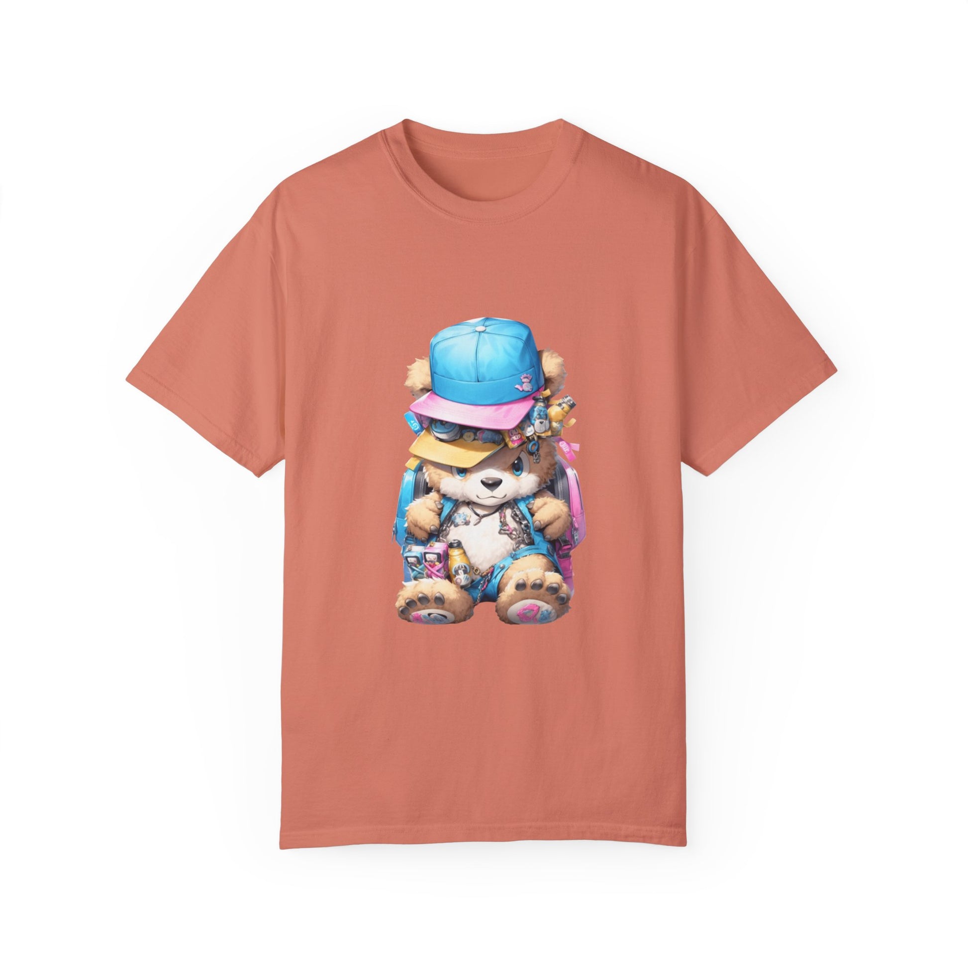 Hip Hop Teddy Bear Graphic Unisex Garment-dyed T-shirt Cotton Funny Humorous Graphic Soft Premium Unisex Men Women Terracotta T-shirt Birthday Gift-14