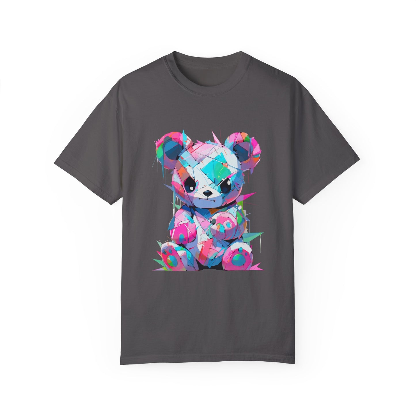 Hip Hop Teddy Bear Graphic Unisex Garment-dyed T-shirt Cotton Funny Humorous Graphic Soft Premium Unisex Men Women Graphite T-shirt Birthday Gift-8