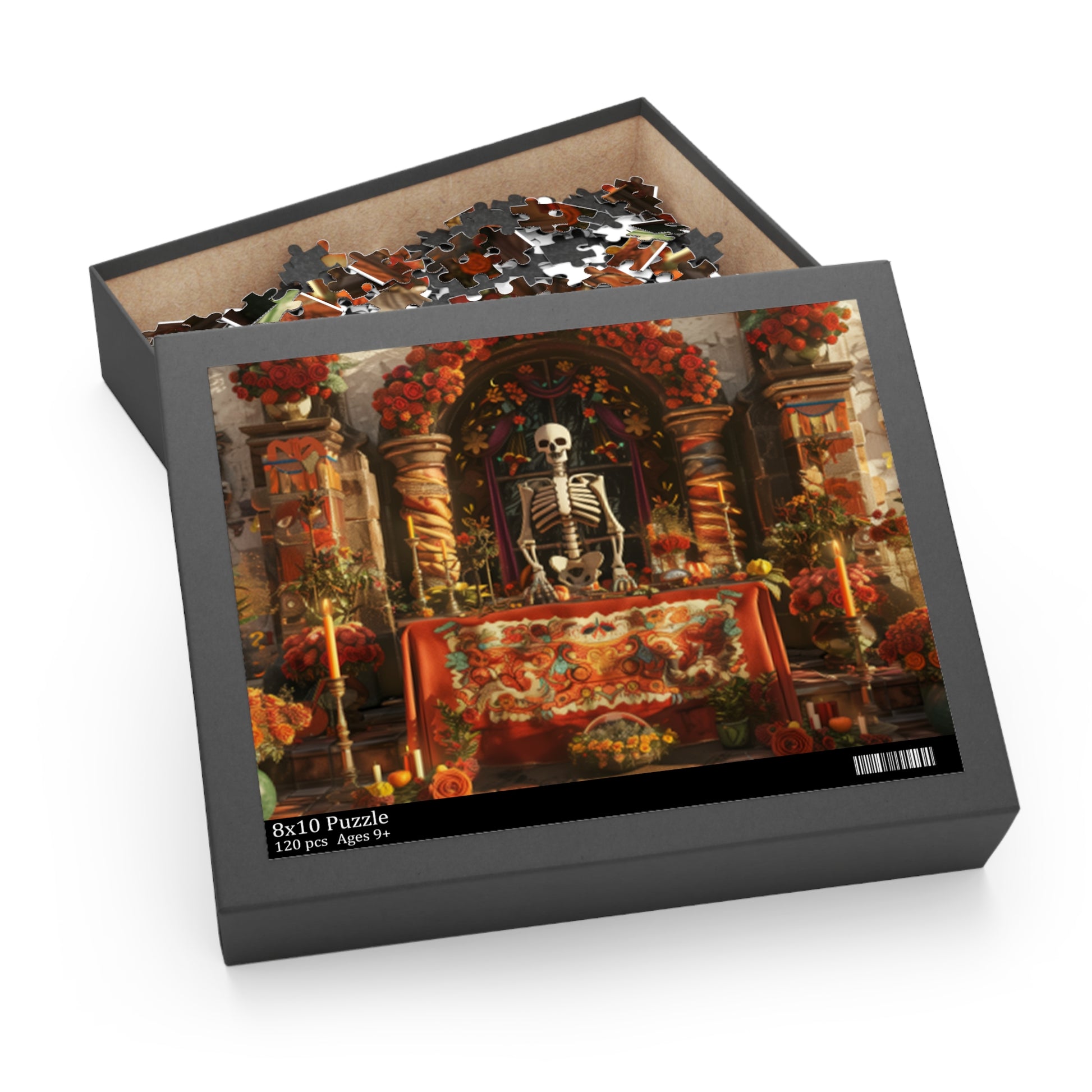 Mexican Art Day of the Dead Día de Muertos Jigsaw Puzzle Adult Birthday Business Jigsaw Puzzle Gift for Him Funny Humorous Indoor Outdoor Game Gift For Her Online-6