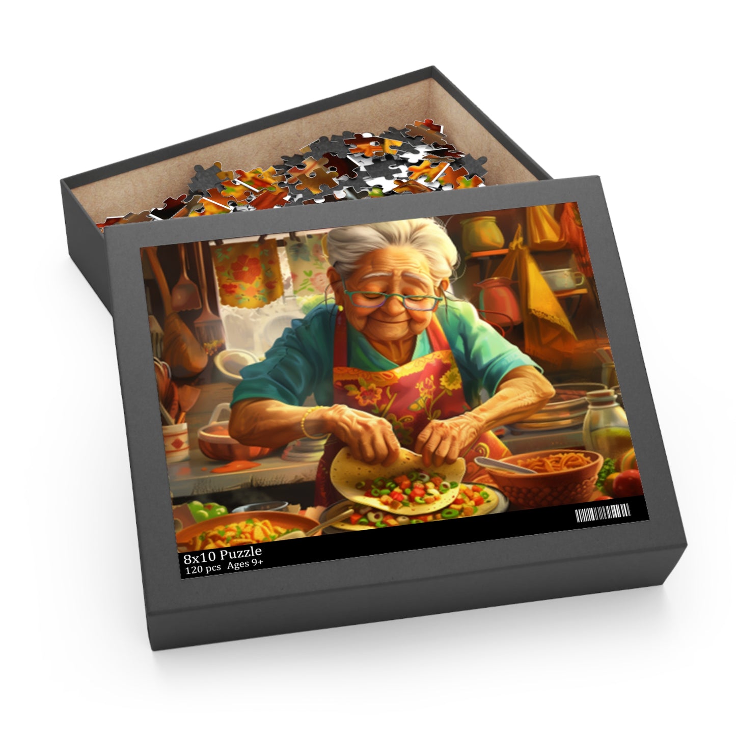 Mexican Art Retro Old Women Jigsaw Puzzle Adult Birthday Business Jigsaw Puzzle Gift for Him Funny Humorous Indoor Outdoor Game Gift For Her Online-6