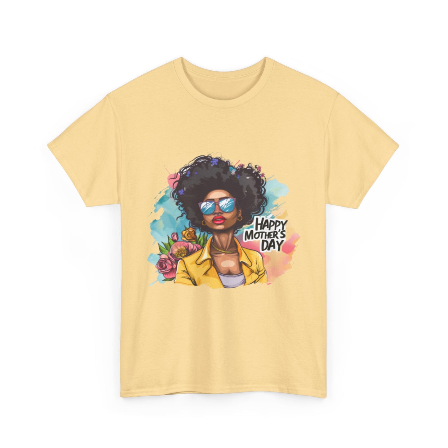Happy Mother's Day African American Mom Graphic Unisex Heavy Cotton Tee Cotton Funny Humorous Graphic Soft Premium Unisex Men Women Yellow Haze T-shirt Birthday Gift-45