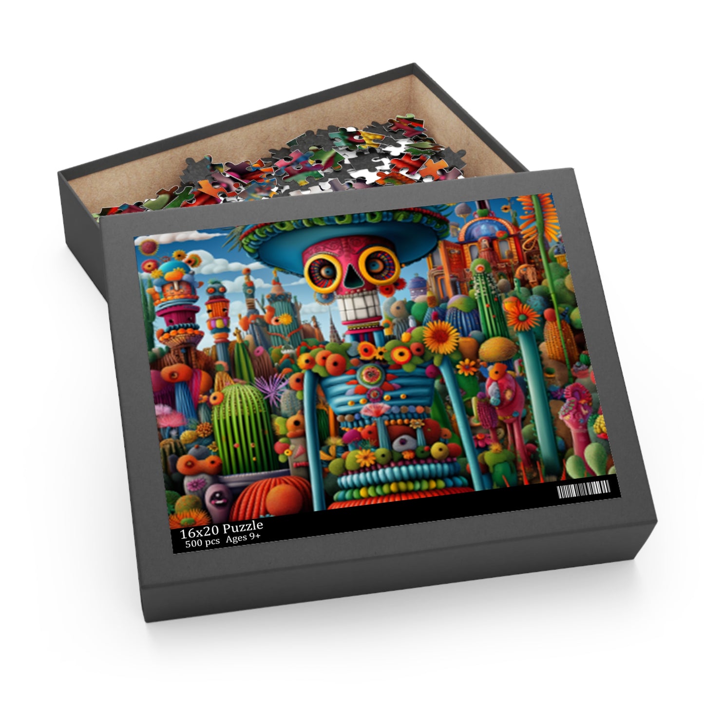 Mexican Art Day of the Dead Día de Muertos Jigsaw Puzzle Adult Birthday Business Jigsaw Puzzle Gift for Him Funny Humorous Indoor Outdoor Game Gift For Her Online-4