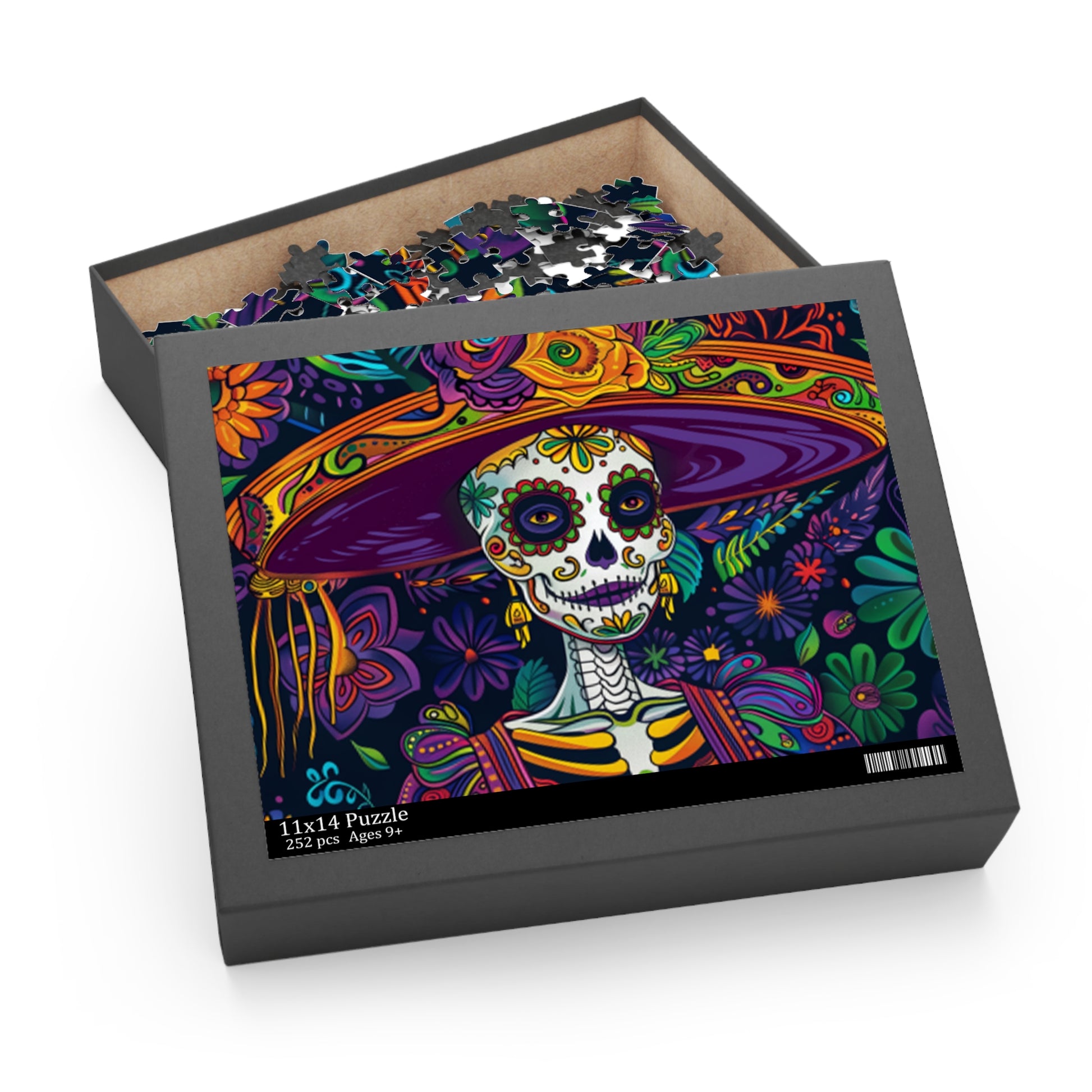 Mexican Art Day of the Dead Día de Muertos Jigsaw Puzzle Adult Birthday Business Jigsaw Puzzle Gift for Him Funny Humorous Indoor Outdoor Game Gift For Her Online-8