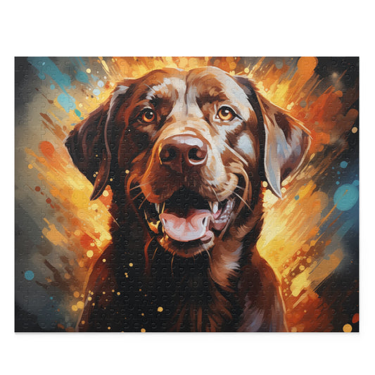 Watercolor Vibrant Labrador Dog Retriever Jigsaw Puzzle for Boys, Girls, Kids Adult Birthday Business Jigsaw Puzzle Gift for Him Funny Humorous Indoor Outdoor Game Gift For Her Online-1