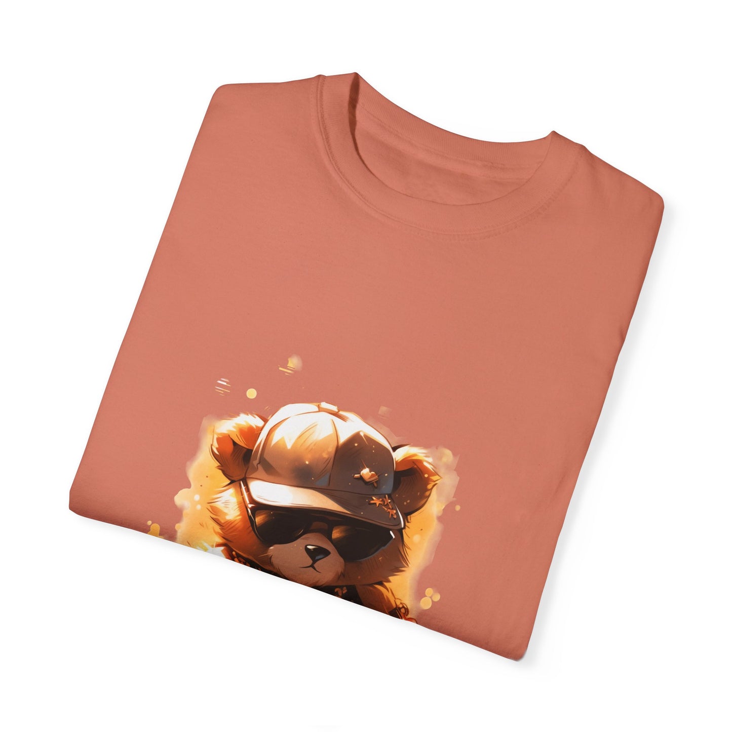 Hip Hop Teddy Bear Graphic Unisex Garment-dyed T-shirt Cotton Funny Humorous Graphic Soft Premium Unisex Men Women Terracotta T-shirt Birthday Gift-56