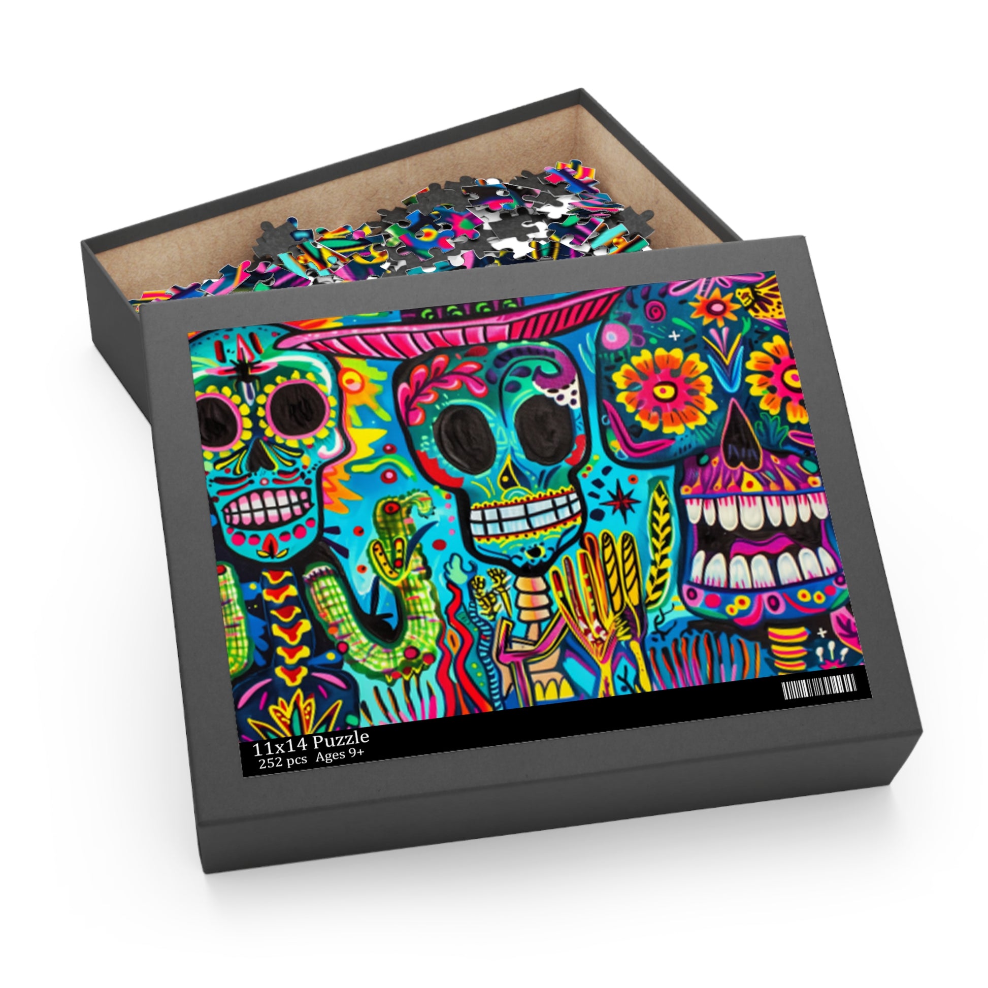 Mexican Art Day of the Dead Día de Muertos Jigsaw Puzzle Adult Birthday Business Jigsaw Puzzle Gift for Him Funny Humorous Indoor Outdoor Game Gift For Her Online-8