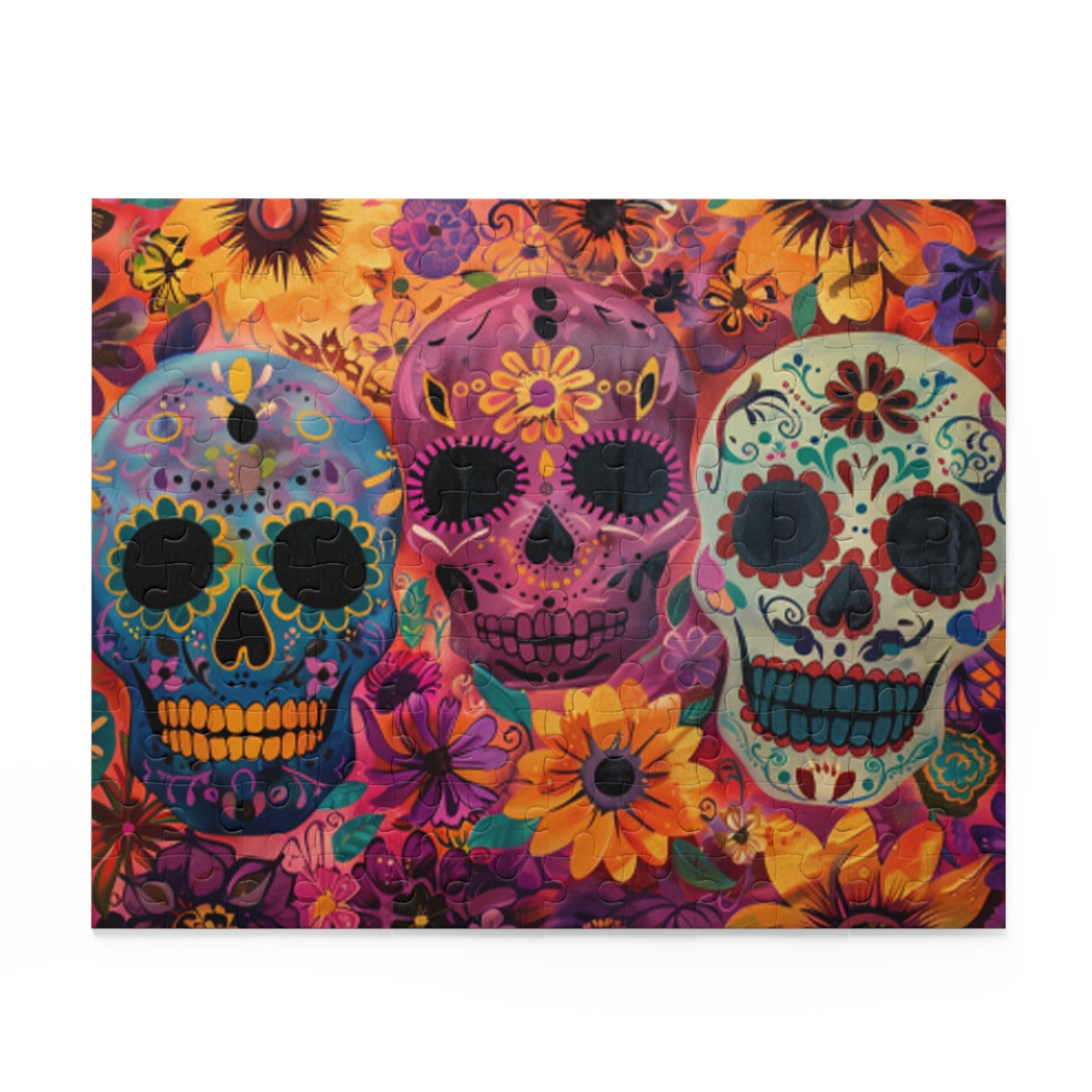 Mexican Art Day of the Dead Día de Muertos Jigsaw Puzzle Adult Birthday Business Jigsaw Puzzle Gift for Him Funny Humorous Indoor Outdoor Game Gift For Her Online-2