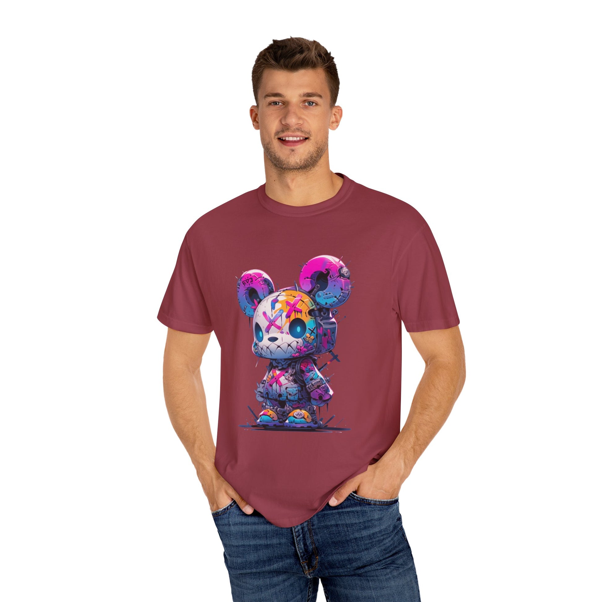 Hip Hop Teddy Bear Graphic Unisex Garment-dyed T-shirt Cotton Funny Humorous Graphic Soft Premium Unisex Men Women Chili T-shirt Birthday Gift-36