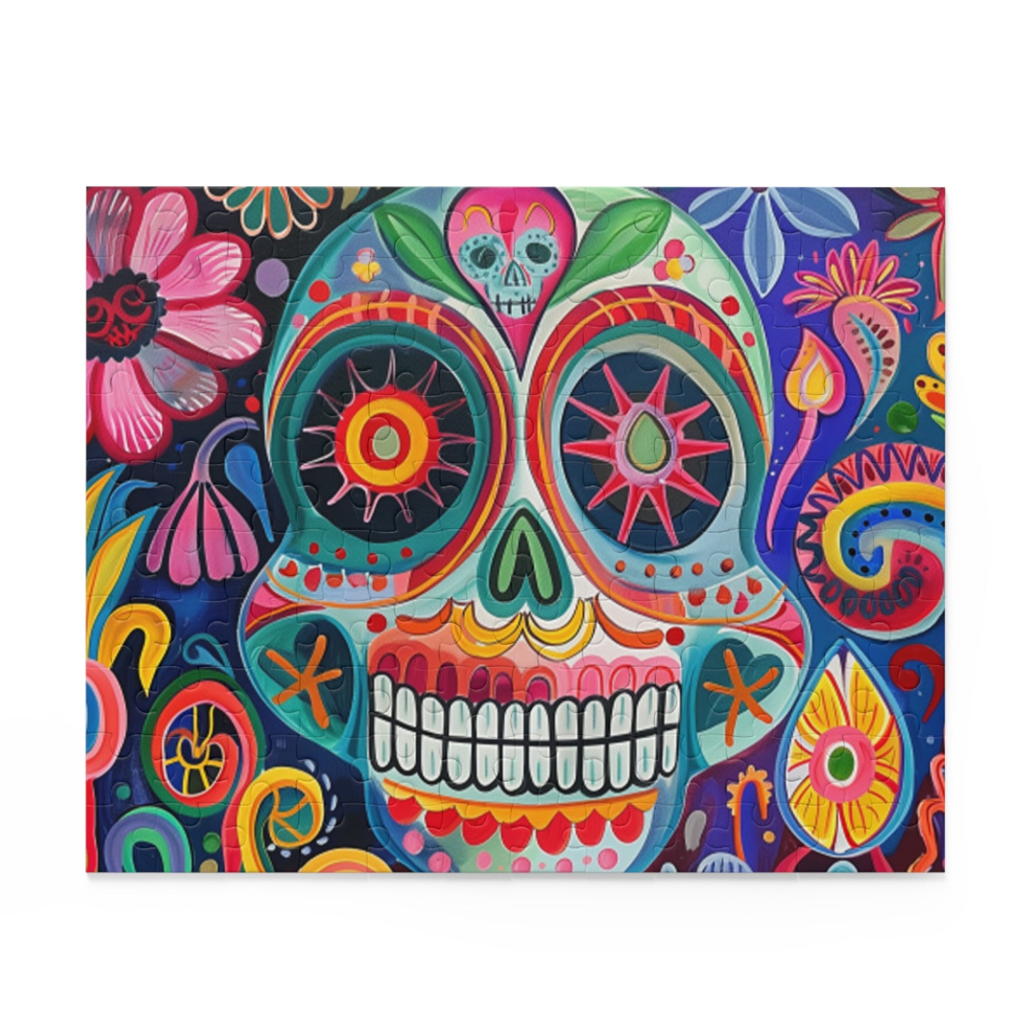 Mexican Art Day of the Dead Día de Muertos Jigsaw Puzzle Adult Birthday Business Jigsaw Puzzle Gift for Him Funny Humorous Indoor Outdoor Game Gift For Her Online-2