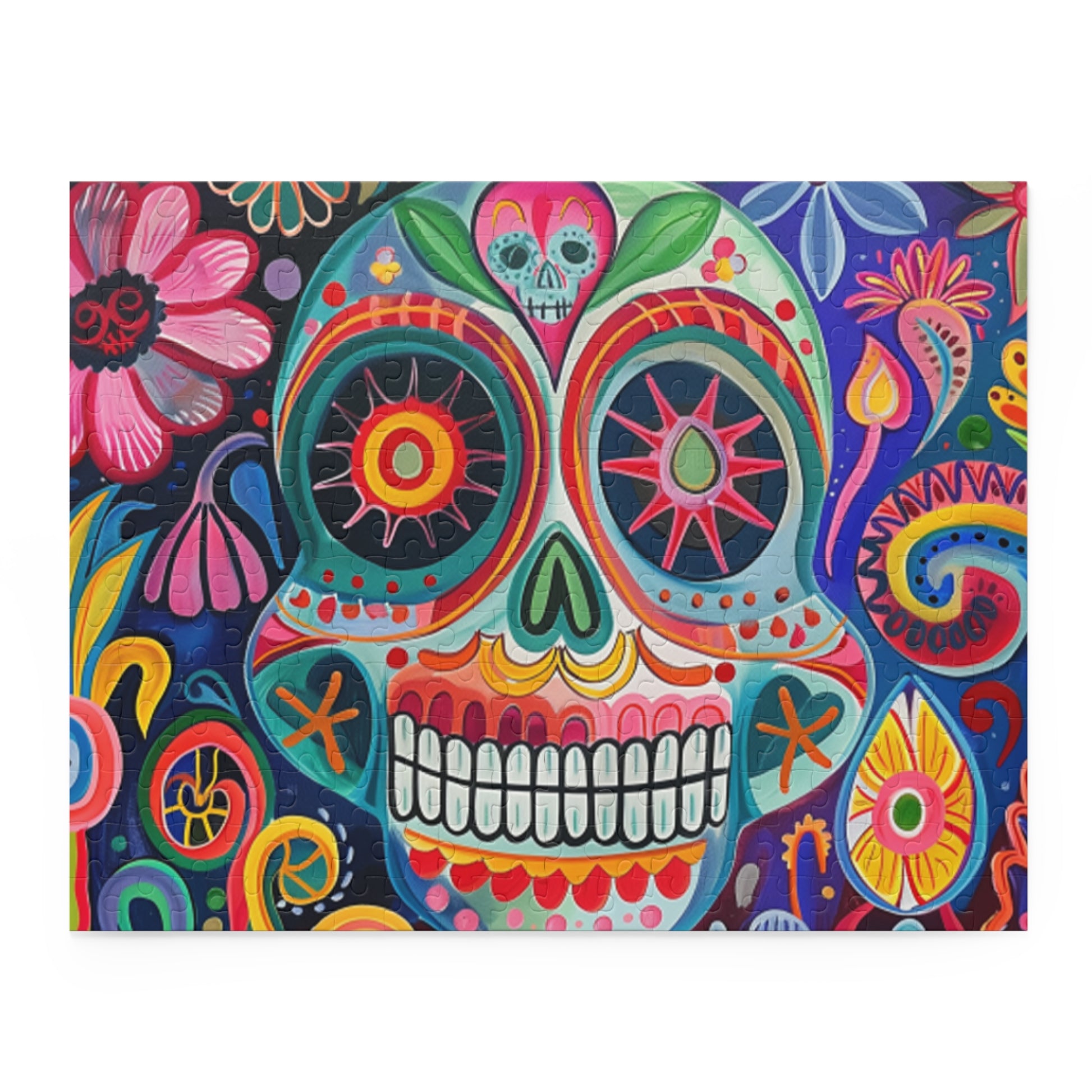 Mexican Art Day of the Dead Día de Muertos Jigsaw Puzzle Adult Birthday Business Jigsaw Puzzle Gift for Him Funny Humorous Indoor Outdoor Game Gift For Her Online-3