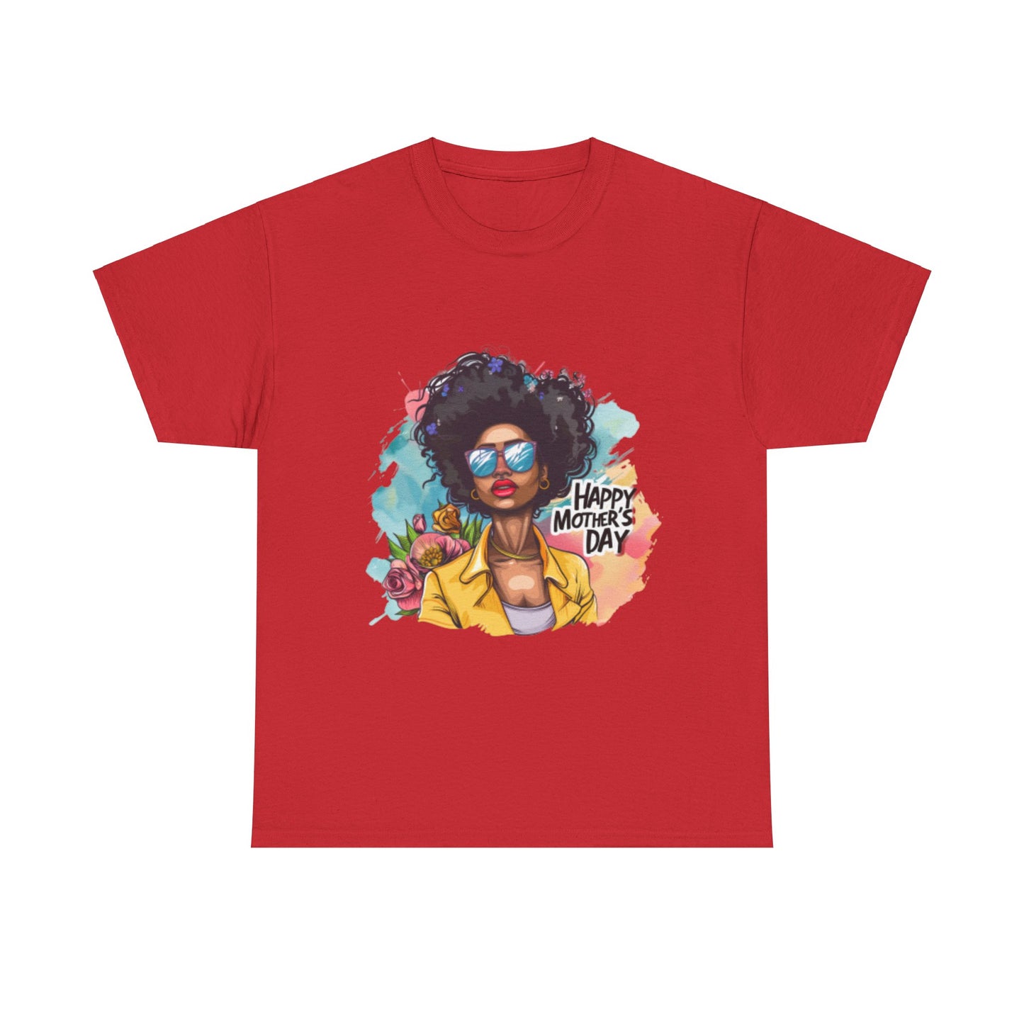 Happy Mother's Day African American Mom Graphic Unisex Heavy Cotton Tee Cotton Funny Humorous Graphic Soft Premium Unisex Men Women Red T-shirt Birthday Gift-7