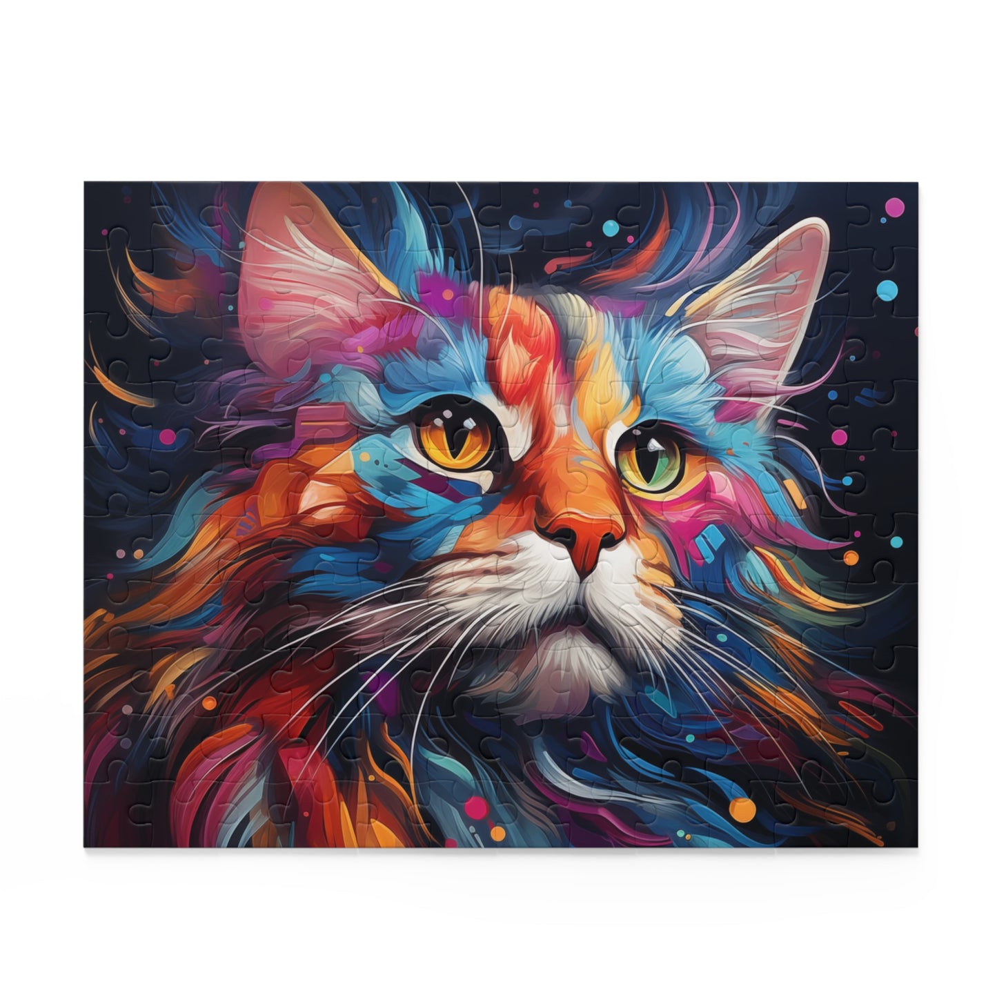 Abstract Watercolor Cat Jigsaw Puzzle Adult Birthday Business Jigsaw Puzzle Gift for Him Funny Humorous Indoor Outdoor Game Gift For Her Online-2