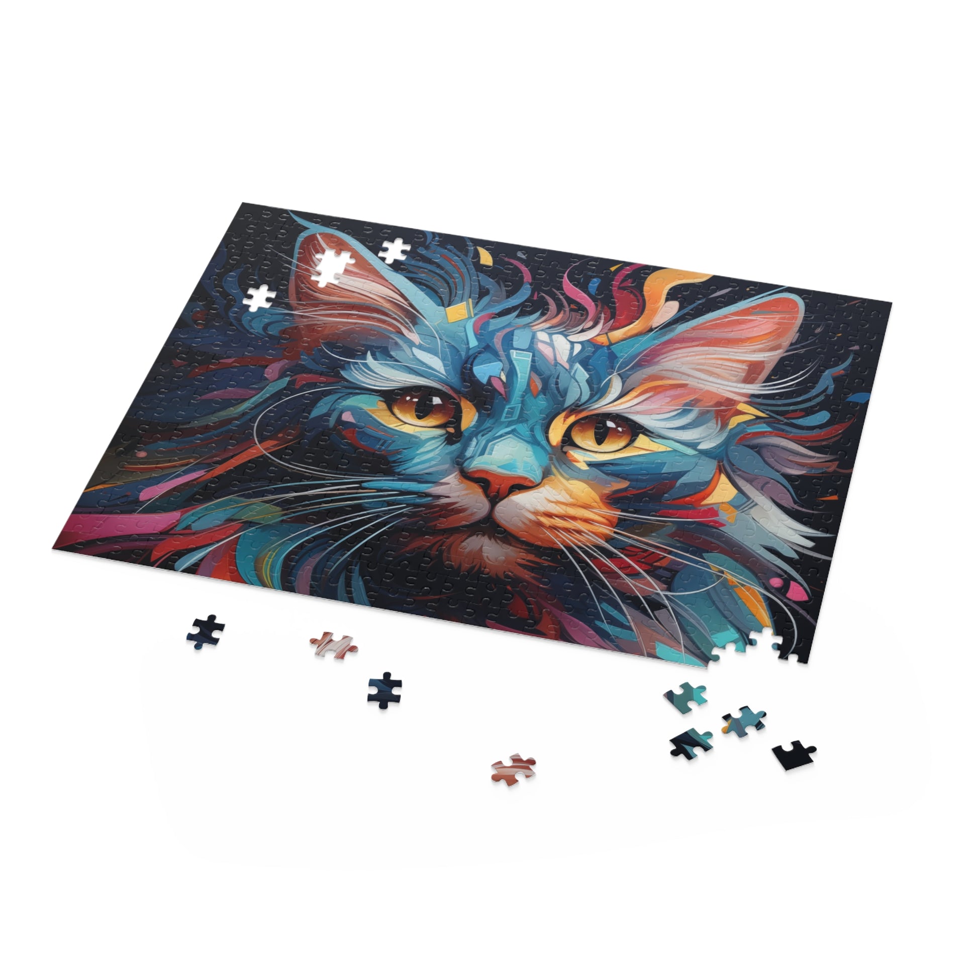 Jigsaw Abstract Cat Puzzle Adult Birthday Business Jigsaw Puzzle Gift for Him Funny Humorous Indoor Outdoor Game Gift For Her Online-5