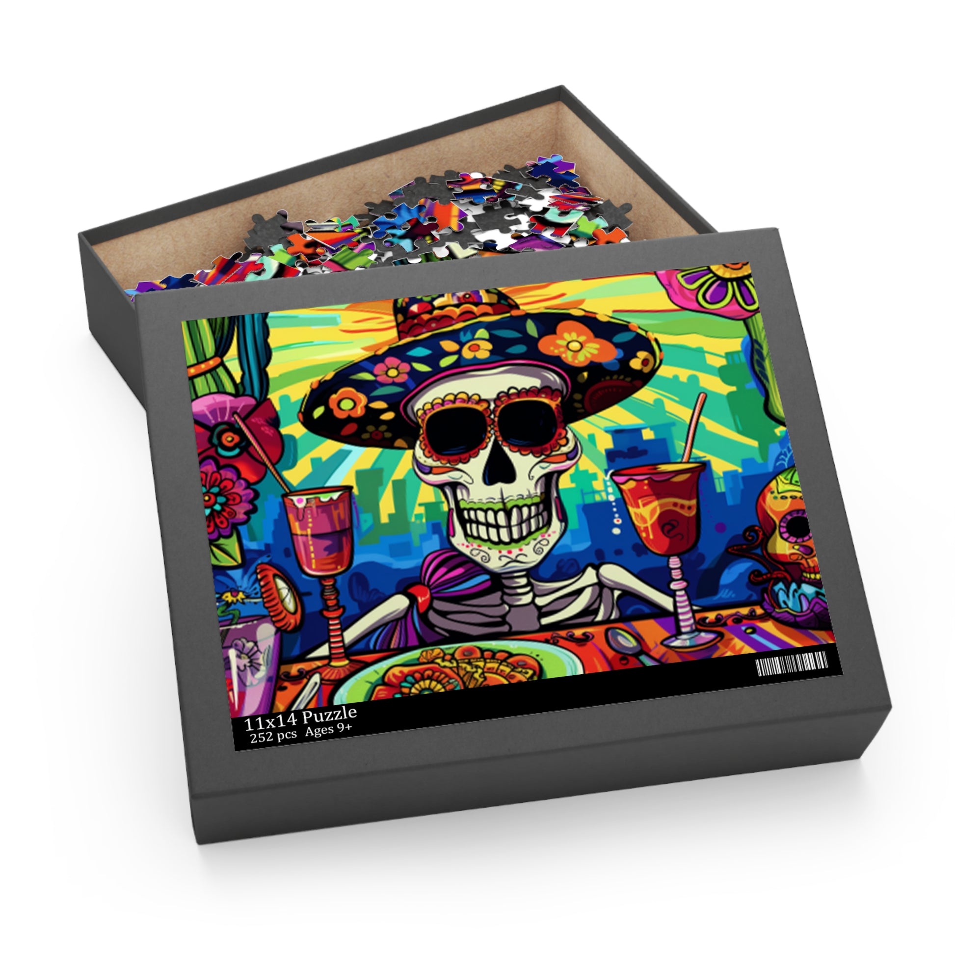 Mexican Art Day of the Dead Día de Muertos Jigsaw Puzzle Adult Birthday Business Jigsaw Puzzle Gift for Him Funny Humorous Indoor Outdoor Game Gift For Her Online-8