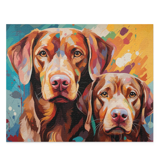 Labrador Abstract Watercolor Dog Jigsaw Puzzle for Boys, Girls, Kids Adult Birthday Business Jigsaw Puzzle Gift for Him Funny Humorous Indoor Outdoor Game Gift For Her Online-1