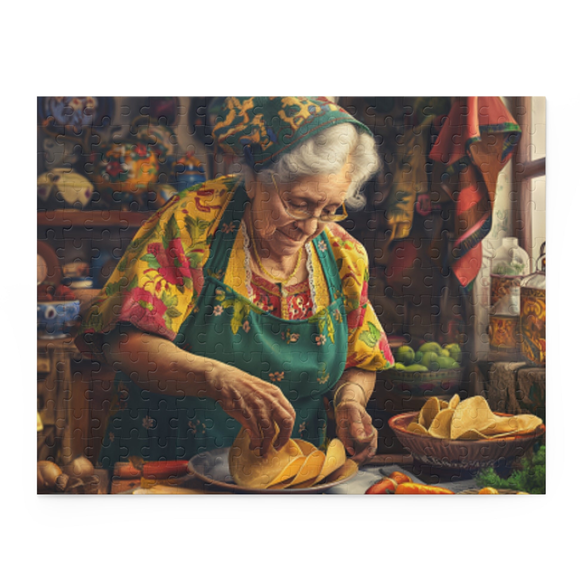 Mexican Art Old Women Kitchen Retro Jigsaw Puzzle Adult Birthday Business Jigsaw Puzzle Gift for Him Funny Humorous Indoor Outdoor Game Gift For Her Online-3