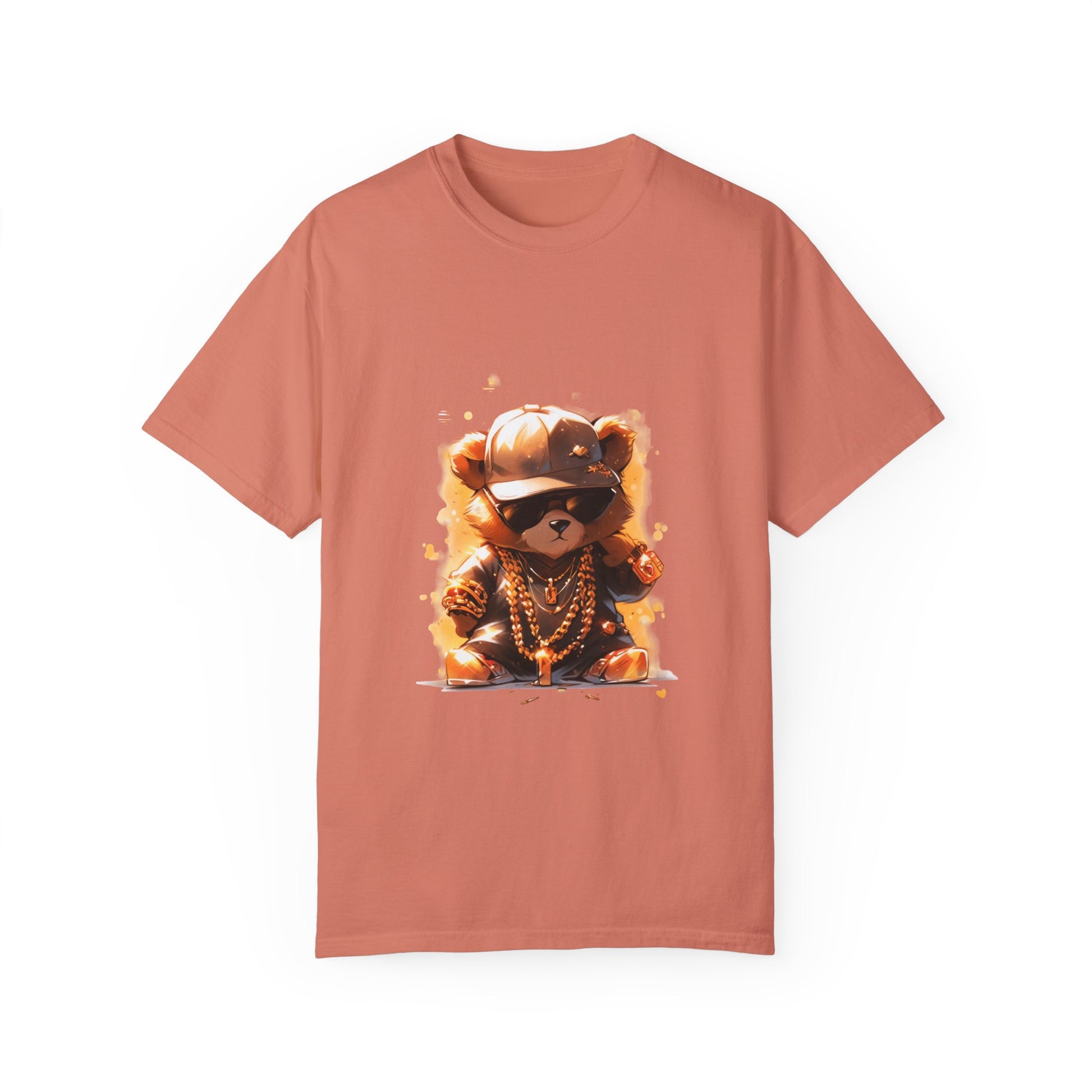 Hip Hop Teddy Bear Graphic Unisex Garment-dyed T-shirt Cotton Funny Humorous Graphic Soft Premium Unisex Men Women Terracotta T-shirt Birthday Gift-14