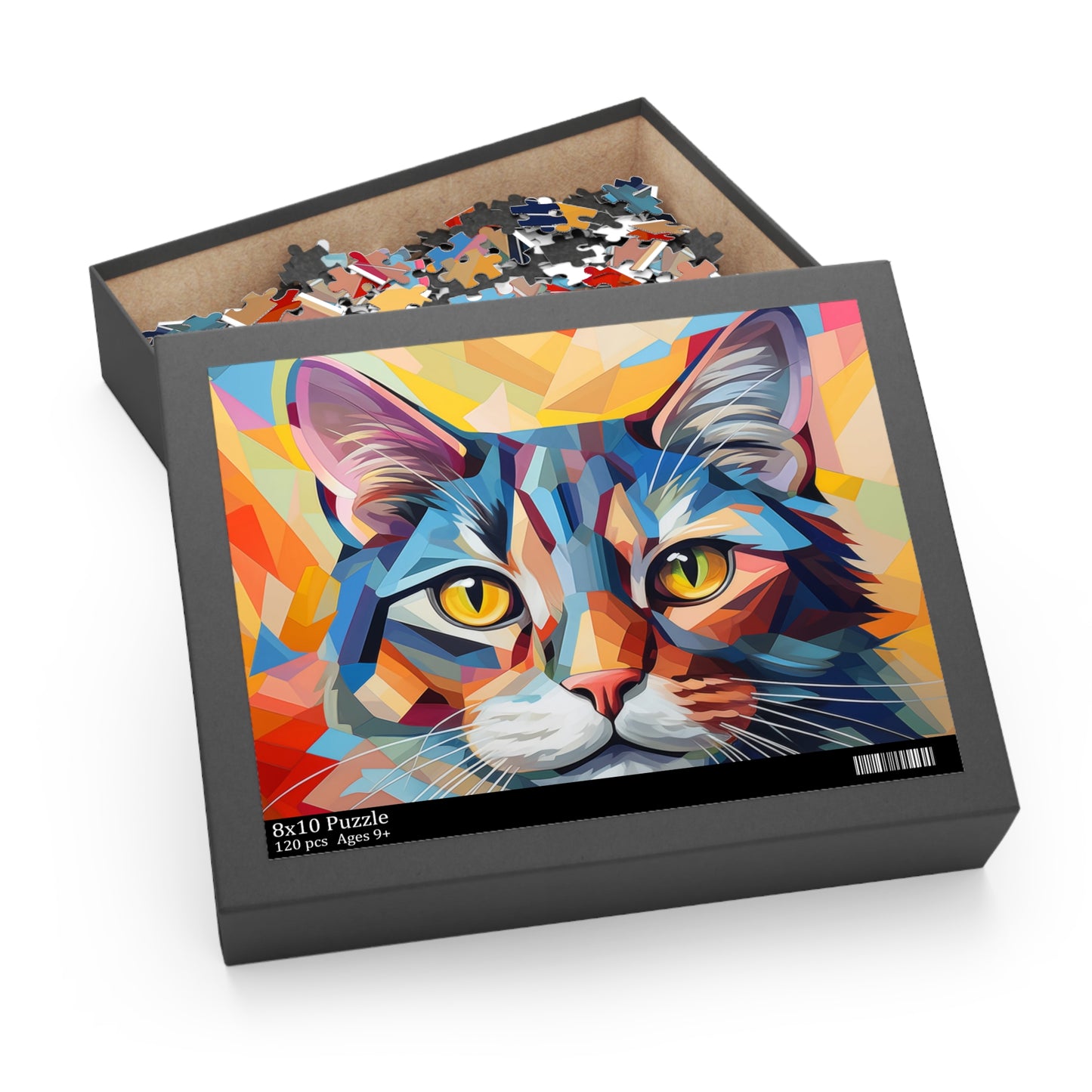 Abstract Oil Paint Cat Jigsaw Puzzle for Boys, Girls, Kids Adult Birthday Business Jigsaw Puzzle Gift for Him Funny Humorous Indoor Outdoor Game Gift For Her Online-6