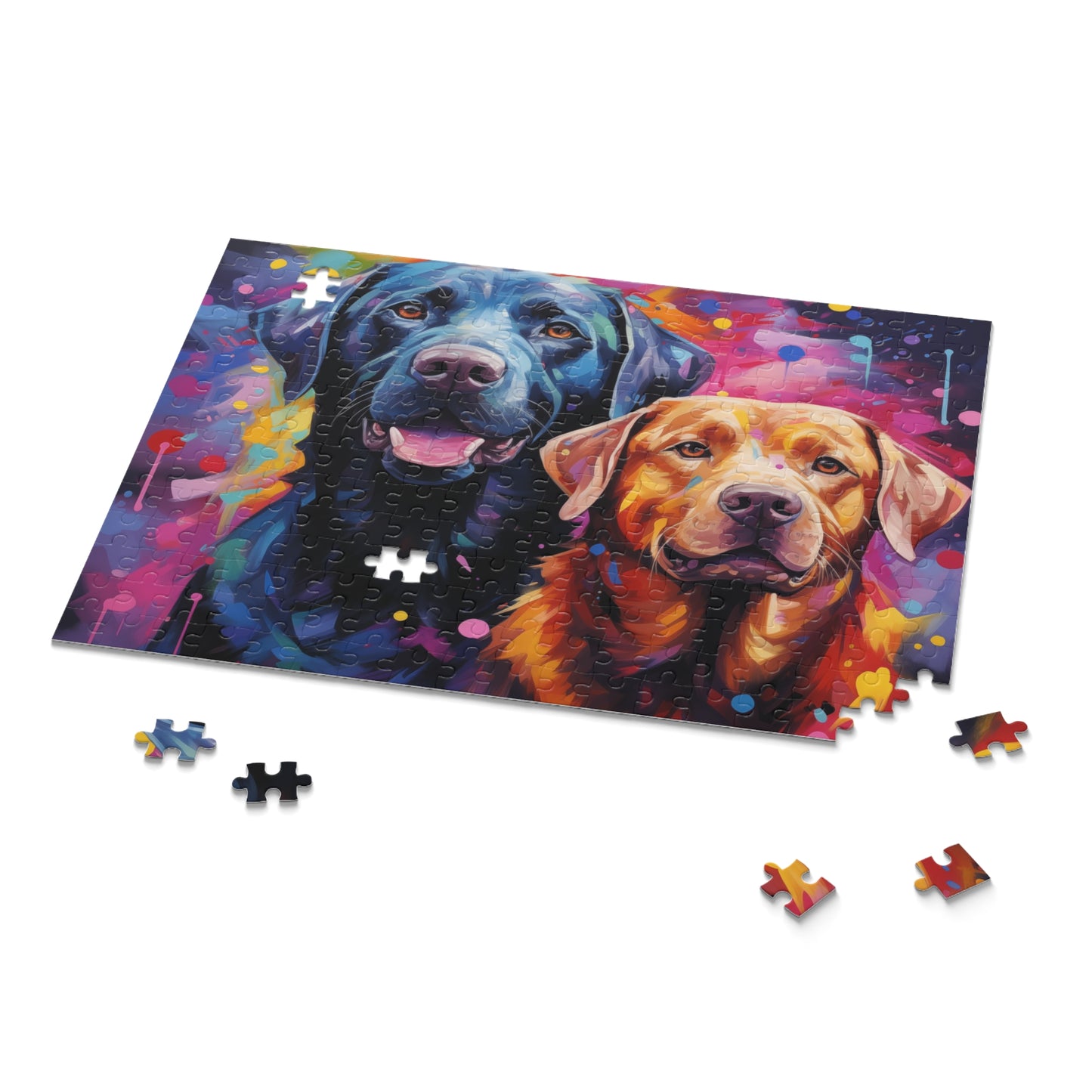 Watercolor Vibrant Labrador Dog Jigsaw Puzzle for Girls, Boys, Kids Adult Birthday Business Jigsaw Puzzle Gift for Him Funny Humorous Indoor Outdoor Game Gift For Her Online-9