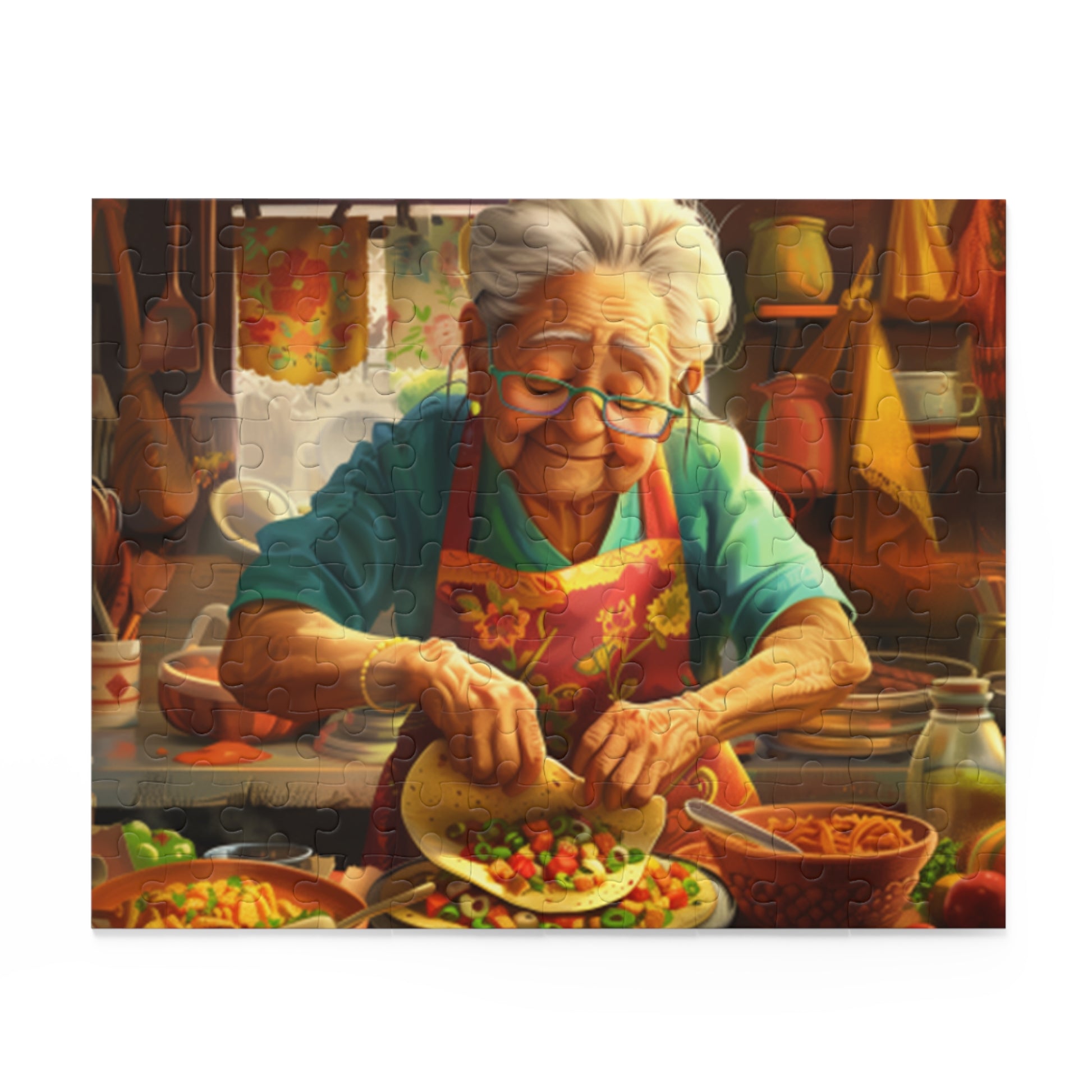 Mexican Art Retro Old Women Jigsaw Puzzle Adult Birthday Business Jigsaw Puzzle Gift for Him Funny Humorous Indoor Outdoor Game Gift For Her Online-2